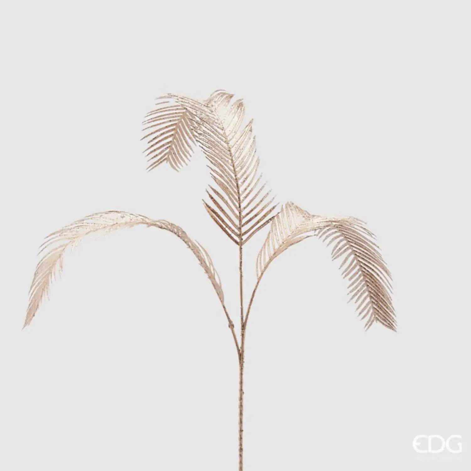 Cycas Natalizio: Ramo con 3 Foglie, Altezza 65 cm, Oro - fiori e ghirlande