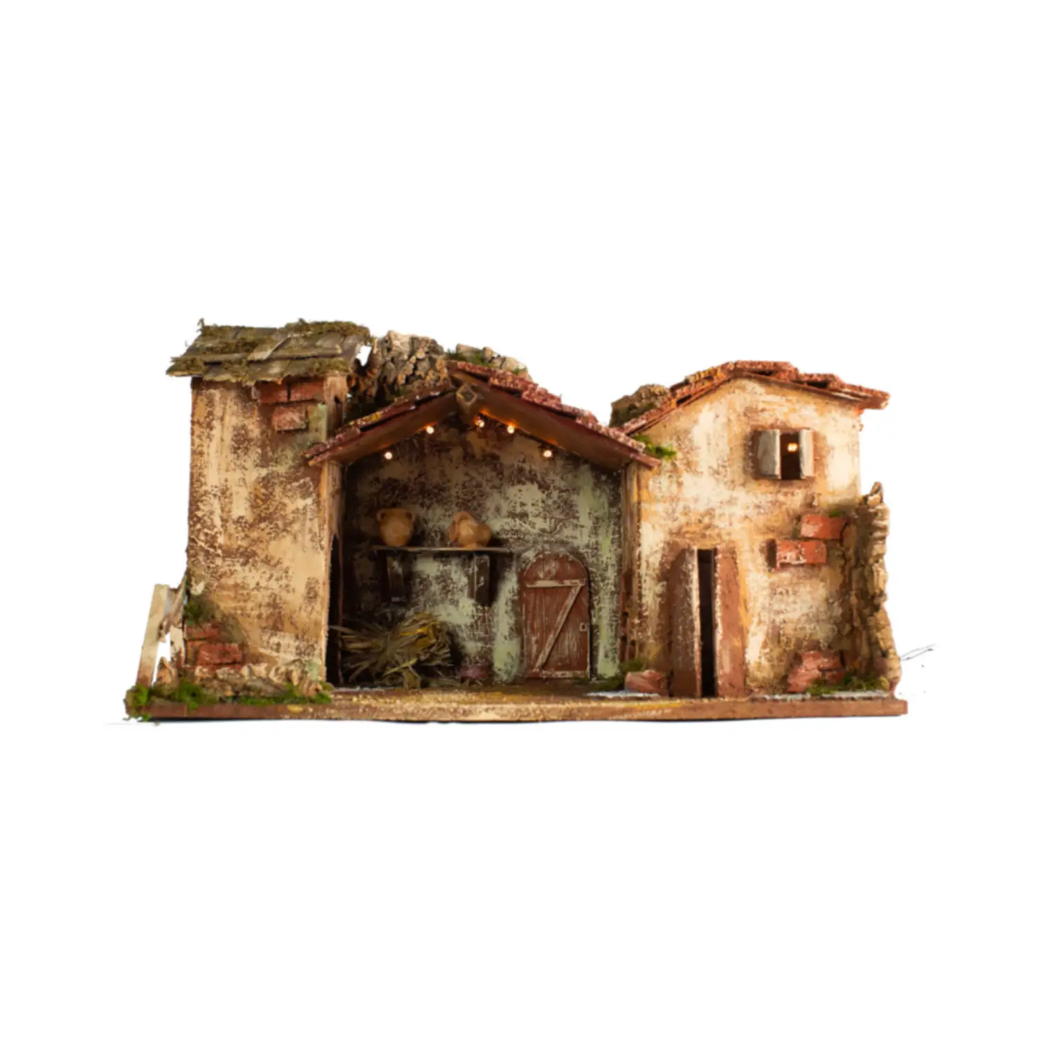 Capanna: 50x26x30 cm con Luci - presepi