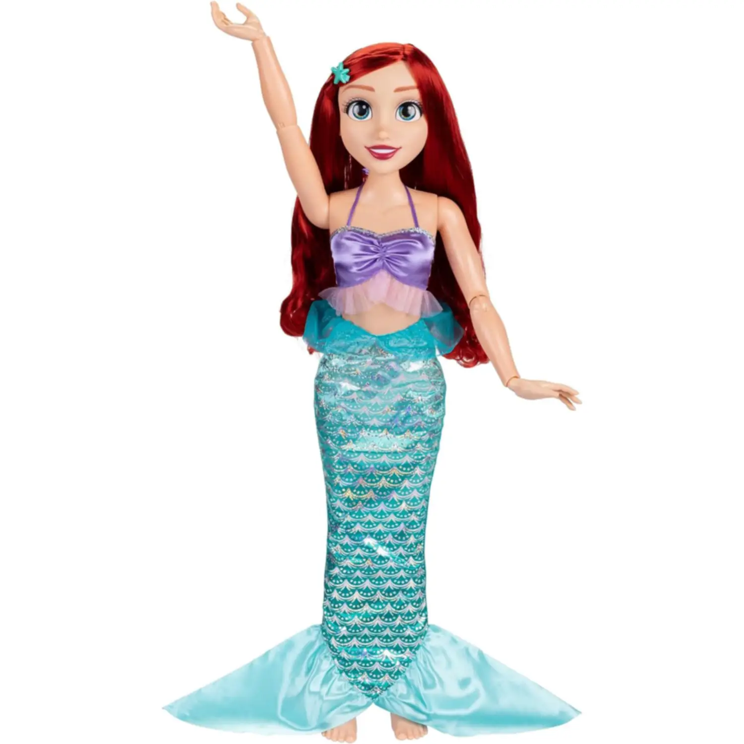 Disney Princess Ariel Bambola alta 80 cm Con Accessori, compagna di gioco perfetta - collezionabili bambina