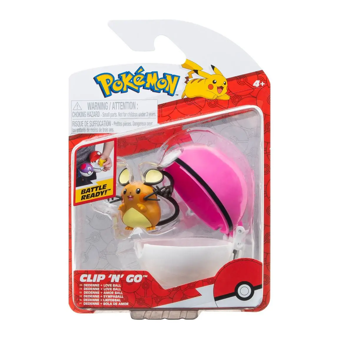 Pokemon Clip N Go: Dedenne & Love Ball - action figures ed accessori