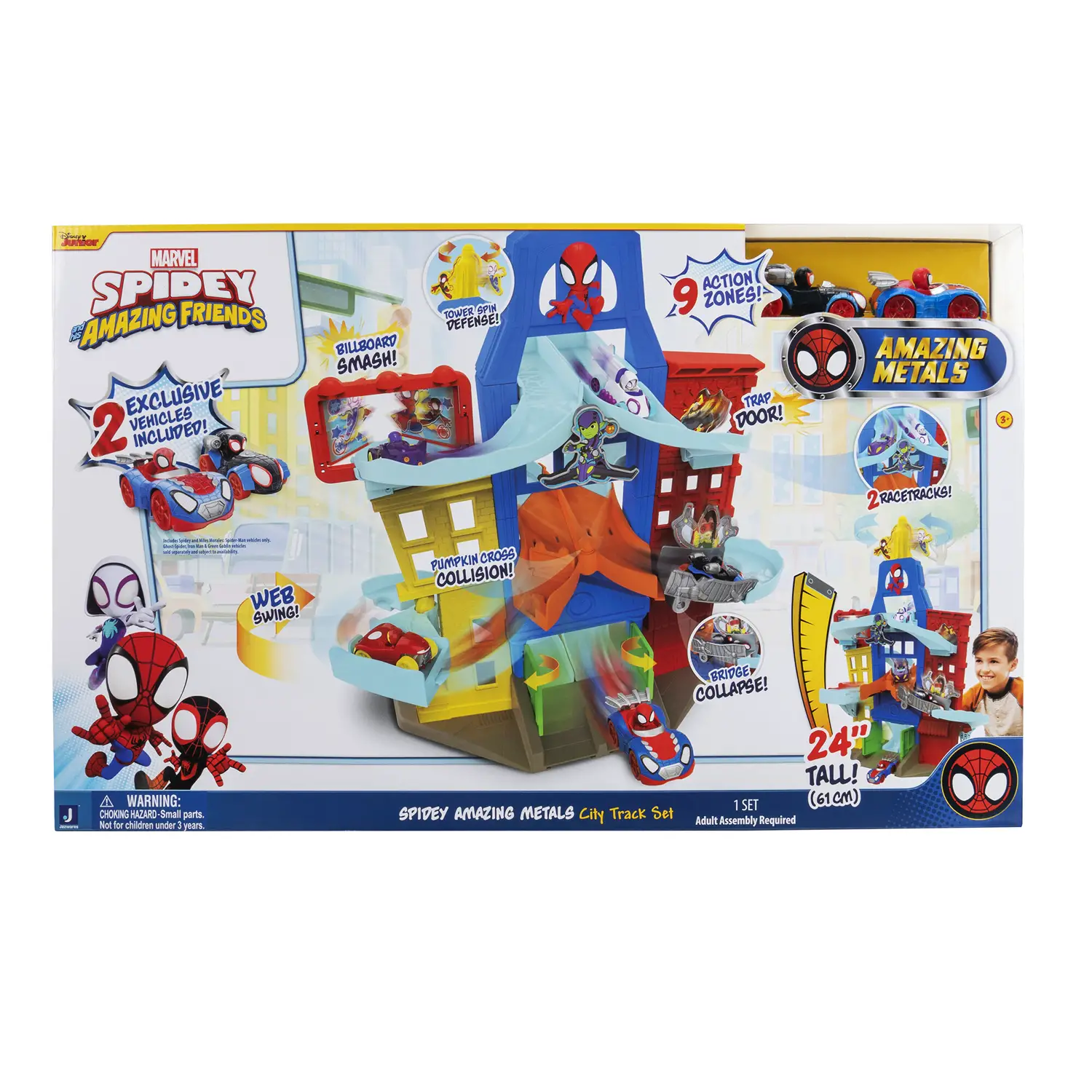 Spidey Amazing Friends City Playset con 2 Veicoli Esclusivi - action figures ed accessori
