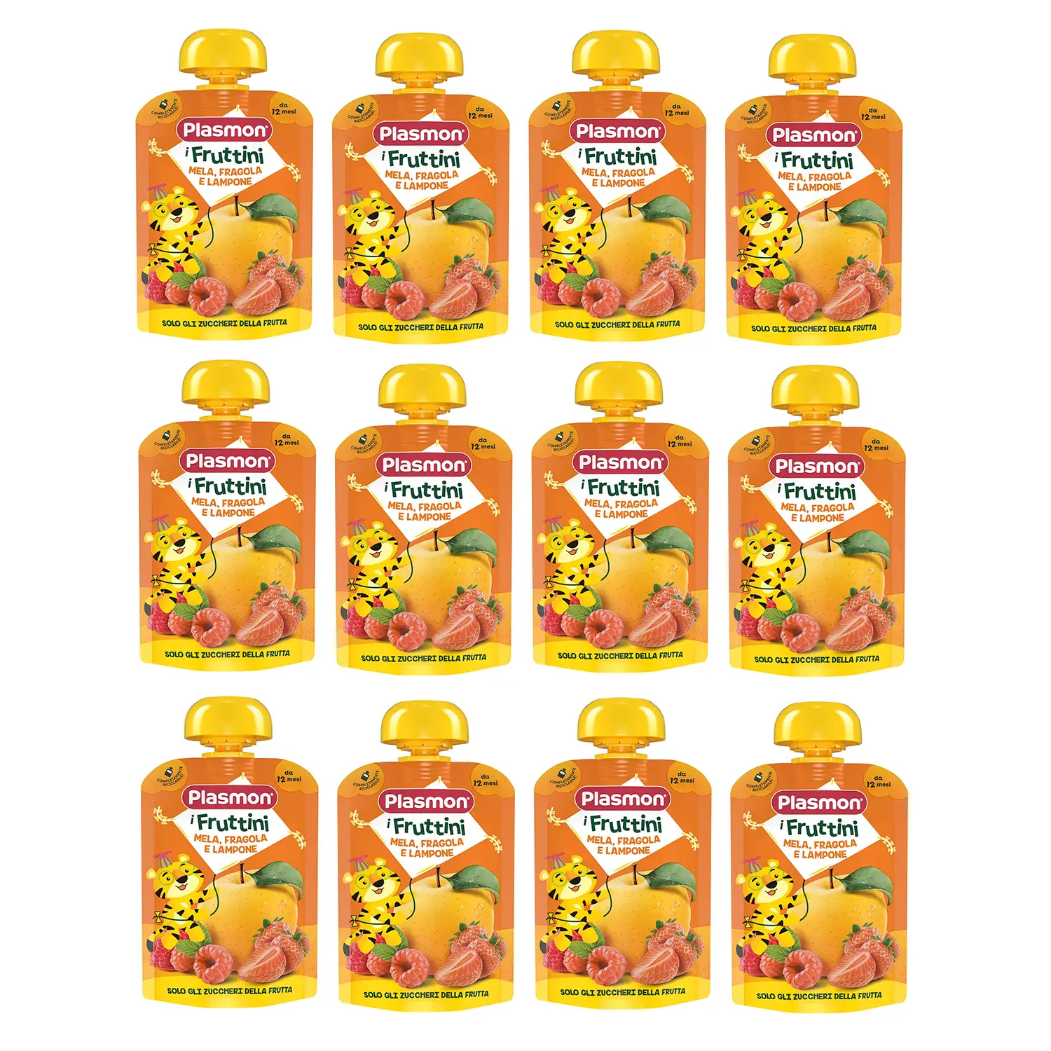 Plasmon I Fruttini Mela Fragola e Lampone gr. 130 - merende