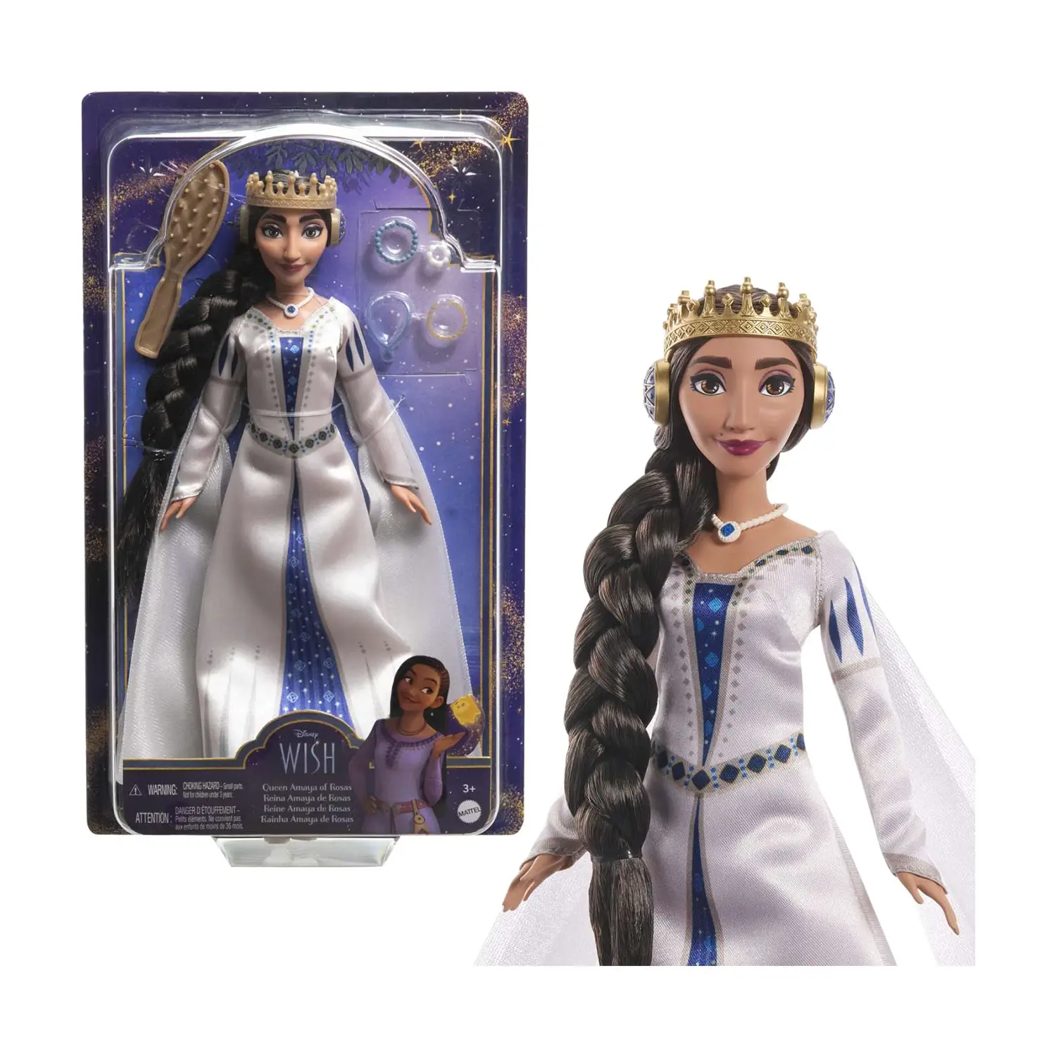 Bambola Regina Amaya Di Rosas, Disney Wish - collezionabili bambina
