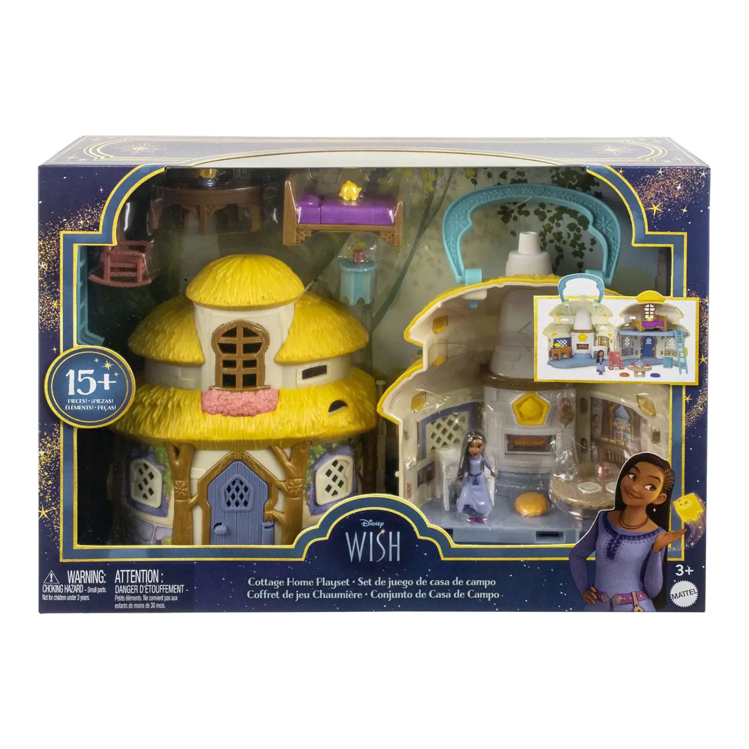 Playset Portatile Casa Di Asha Di Rosas, Disney Wish - collezionabili bambina