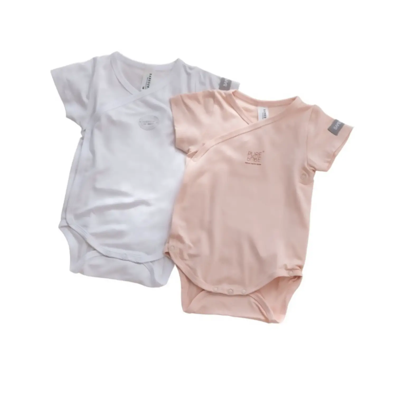Body Bambino Maniche Corte - Taglia 6 Mesi - 2 Pezzi Rosa e Bianco - intimo neonato