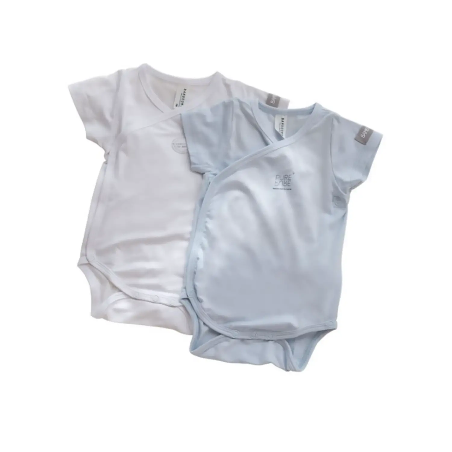 Body Bambino Maniche Corte - Taglia 9-12 Mesi - 2 Pezzi Azzurro e Bianco - intimo neonato