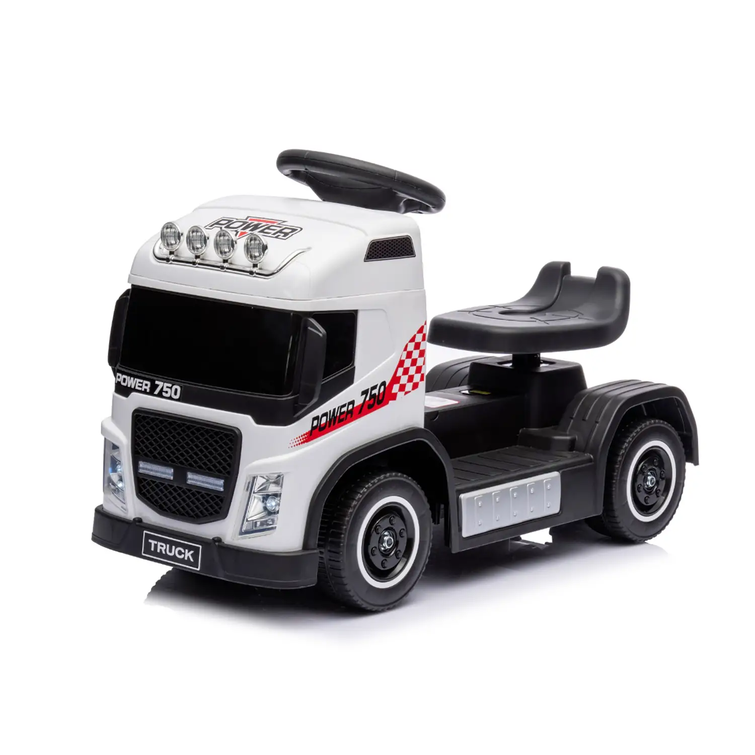 Camion Elettrico per Bambini 6V con Luci e Suoni, Bianco - auto