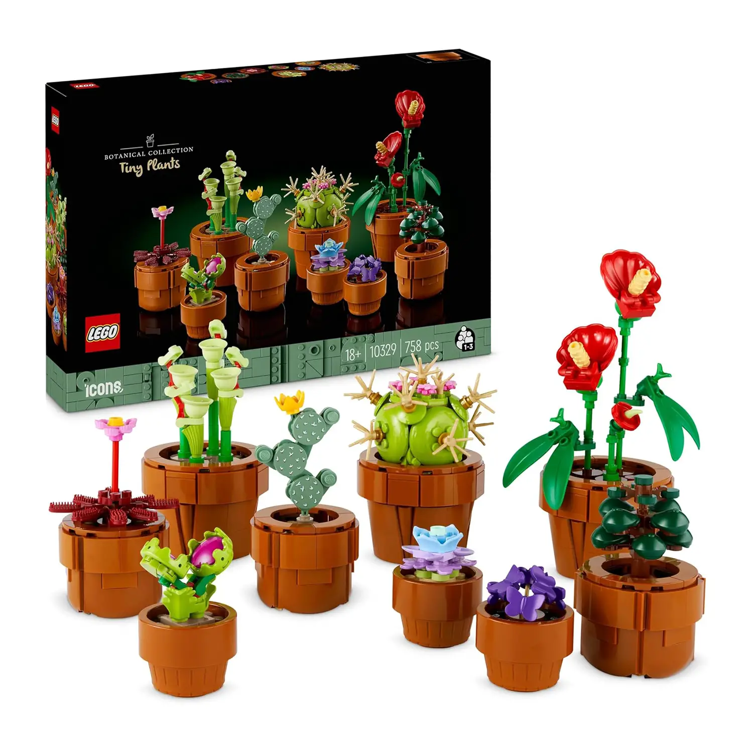 LEGO Botanicals Piantine 10329 - Mini Piante Decorative da Costruire - lego