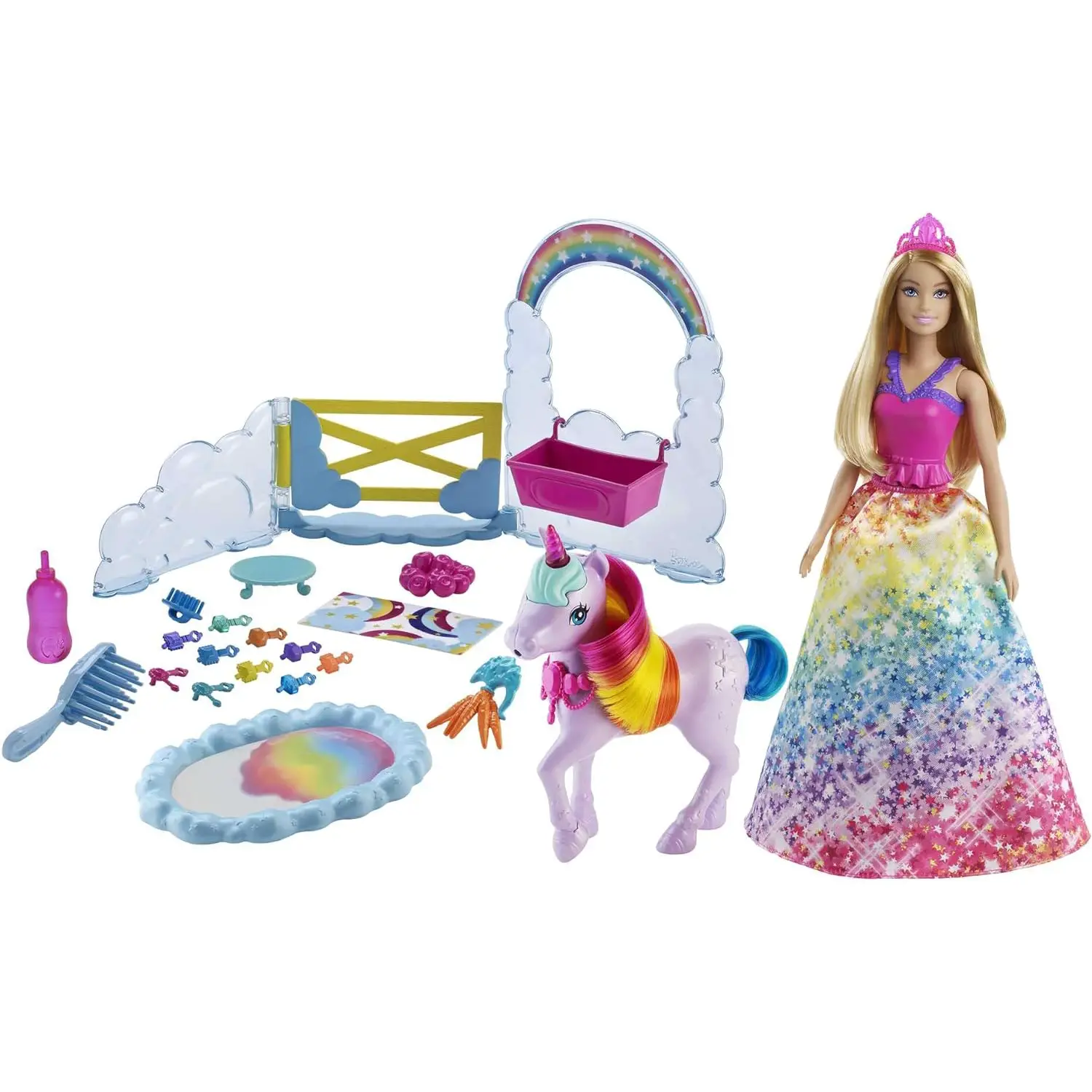 Barbie Dreamtopia Playset - Unicorno Magico con Barbie Royal Inclusa - collezionabili bambina