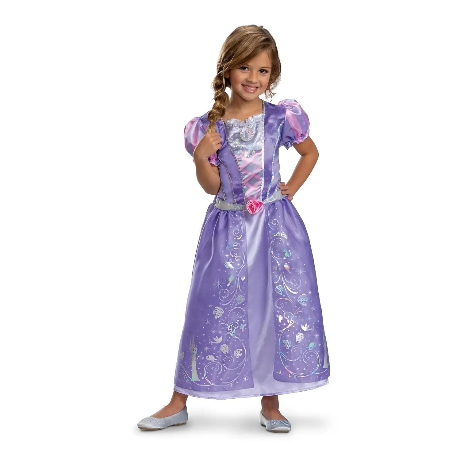 Costume Principessa Rapunzel Classic per Bambine - Taglia S - 5/6 Anni - abiti bambino e bambina