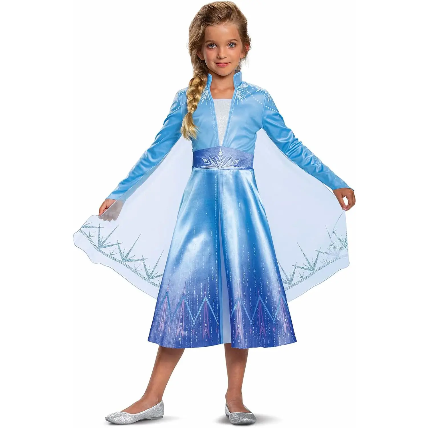 Costume Carnevale Frozen - Elsa Traveling Deluxe, Taglia M (7-8 anni) - abiti bambino e bambina
