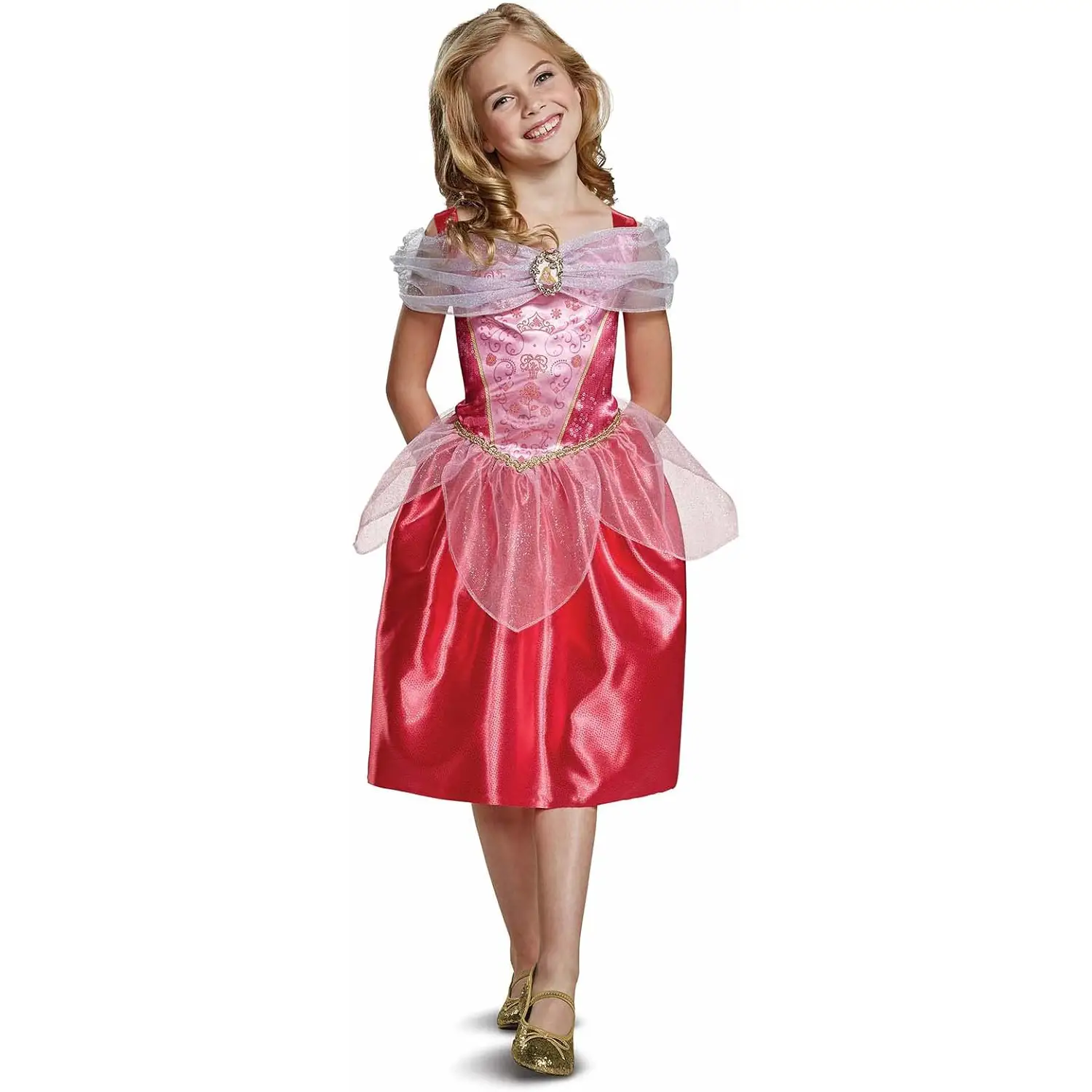 Costume Principessa Aurora per Bambine - Taglia M - 7/8 Anni - abiti bambino e bambina