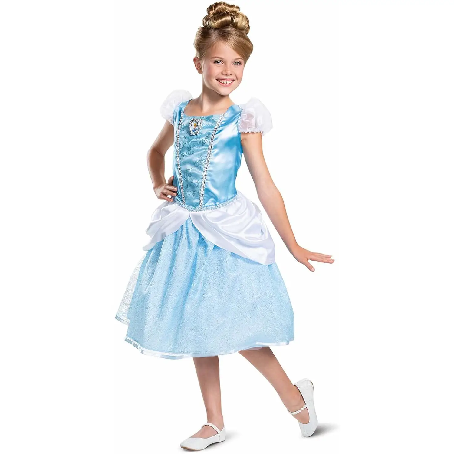 Costume Principessa Cenerentola Deluxe per Bambine - Taglia M - 7/8 Anni - abiti bambino e bambina