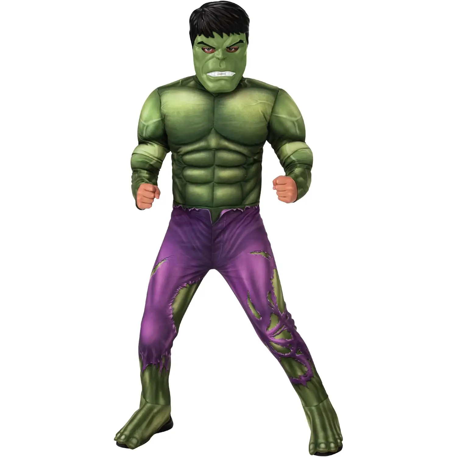 Costume Hulk Deluxe per Bambini - Taglia S - 7/8 anni - abiti bambino e bambina