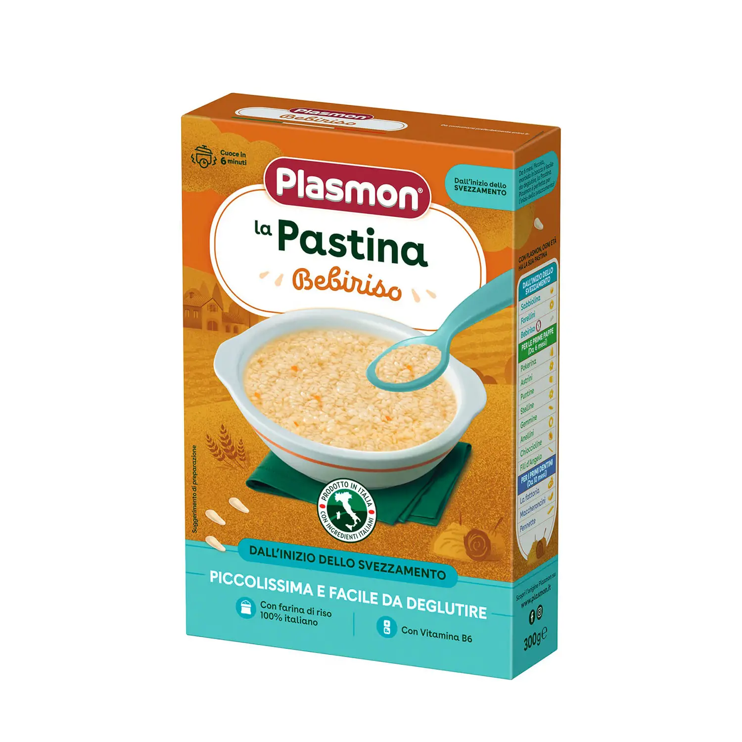 Bebiriso Plasmon 300g - Alimento Nutriente per Neonati - pastine