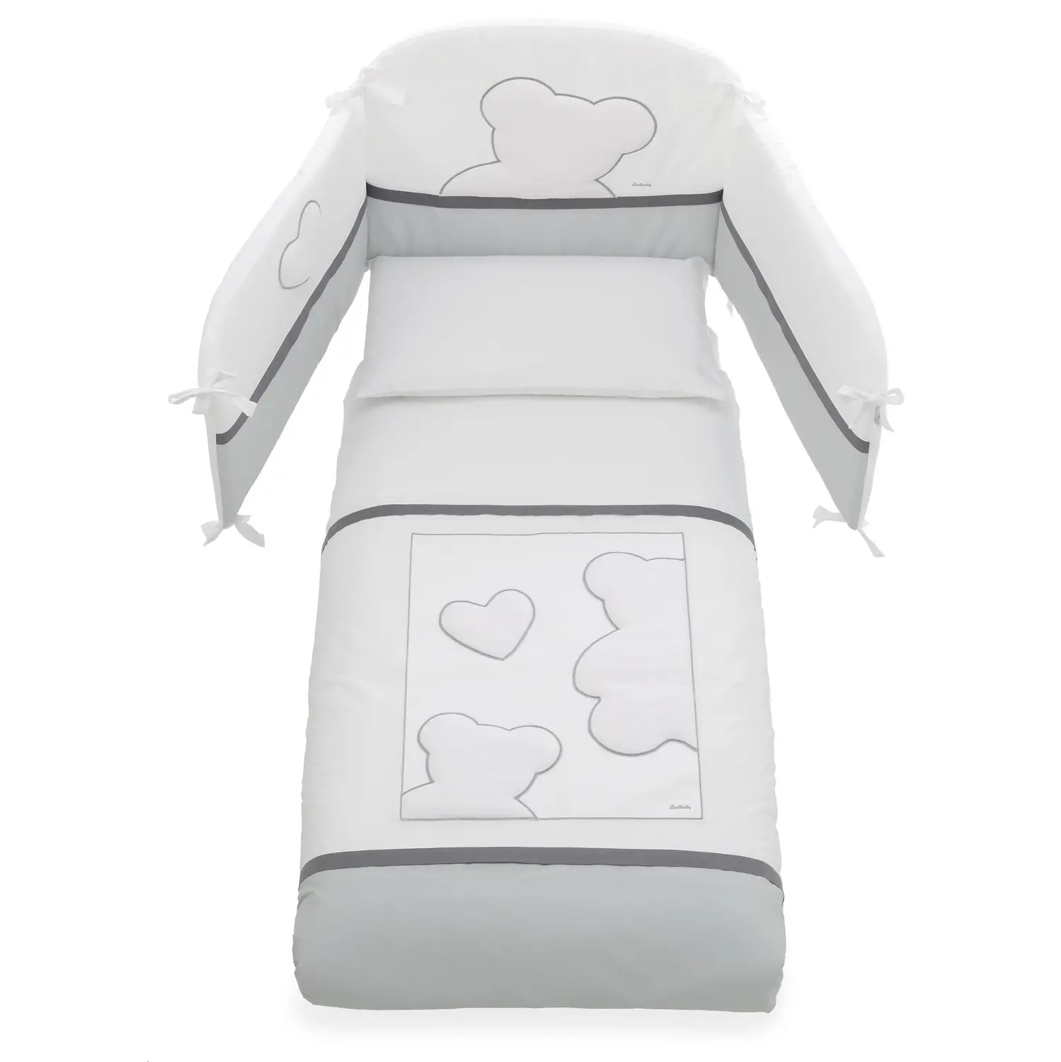 Matisse Completo Sfilabile 3 Pezzi Bianco Grigio - Italbaby - lenzuolini