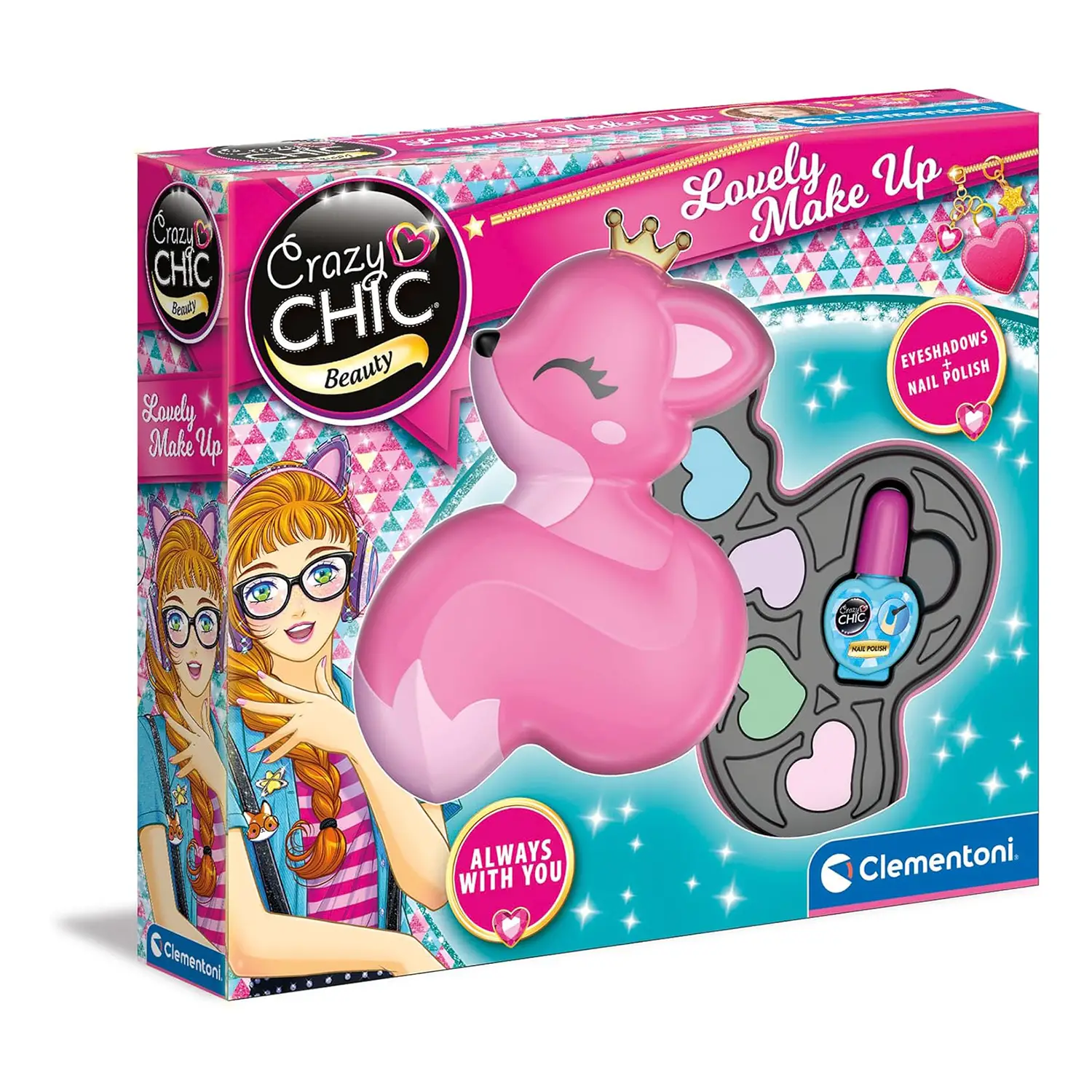 Crazy Chic Lovely Make Up Fox-Trousse – Set Nail Art Bambine - bellezza e accessori
