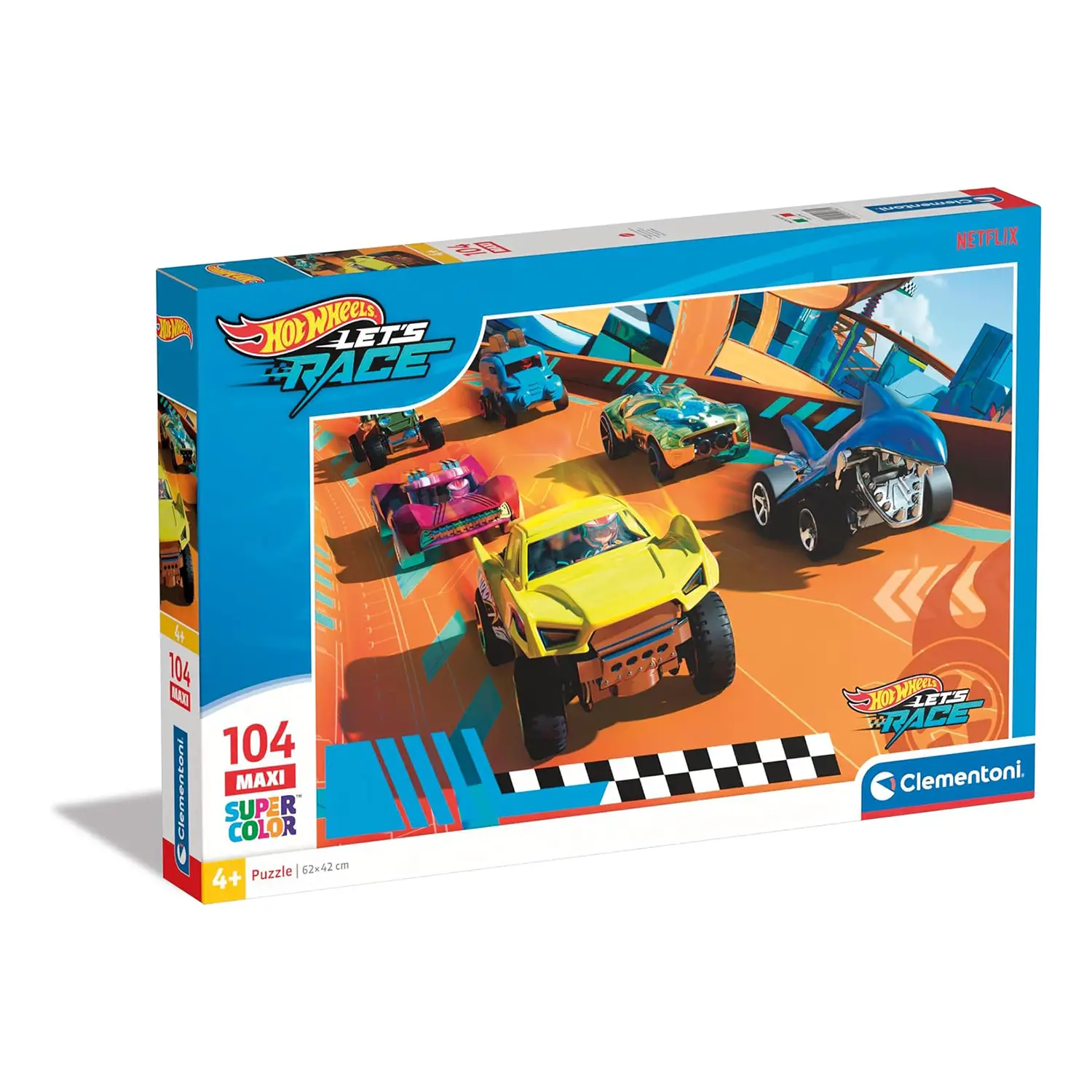 Puzzle 104 Pezzi Maxi Hotwheels - Puzzle in cartone