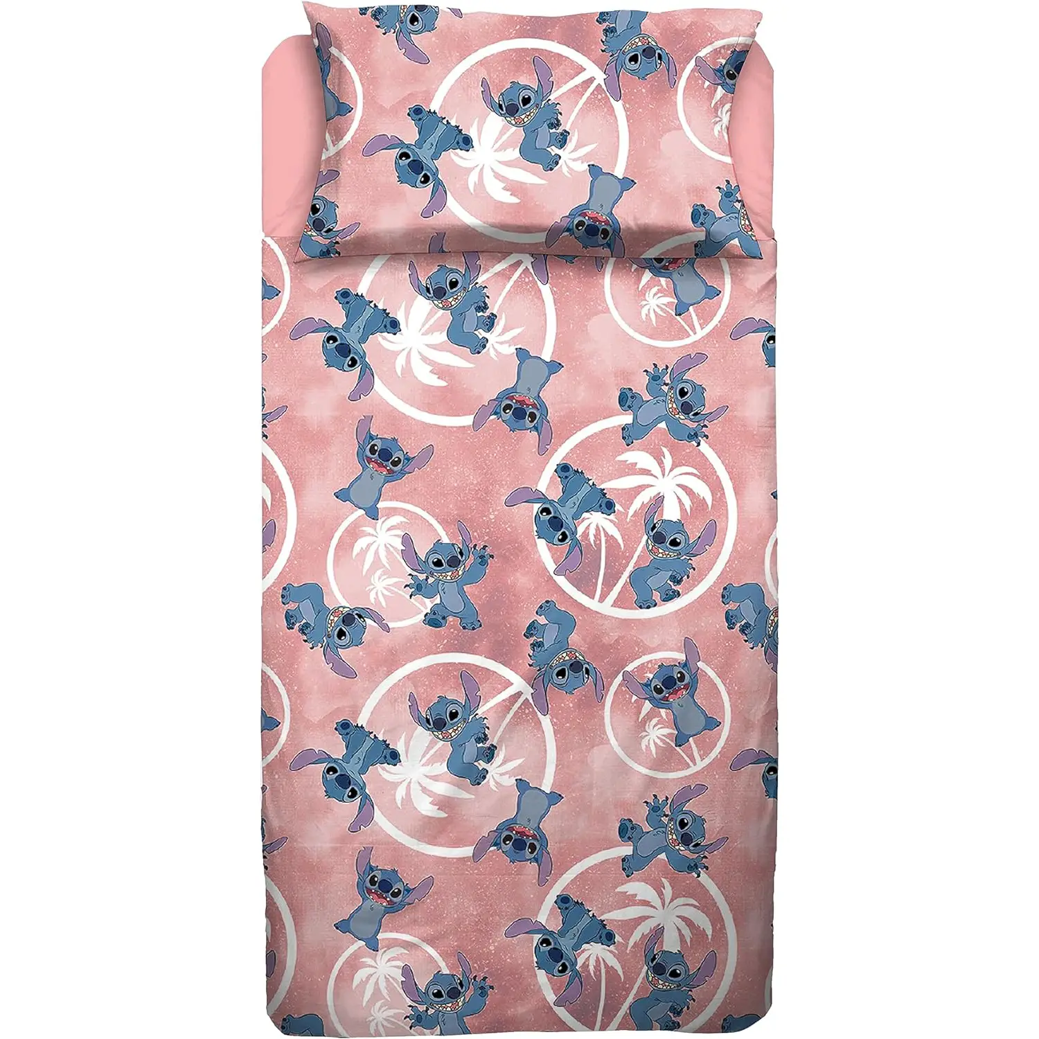 Completo 1 Piazza E Mezza Stitch Rosa - biancheria casa