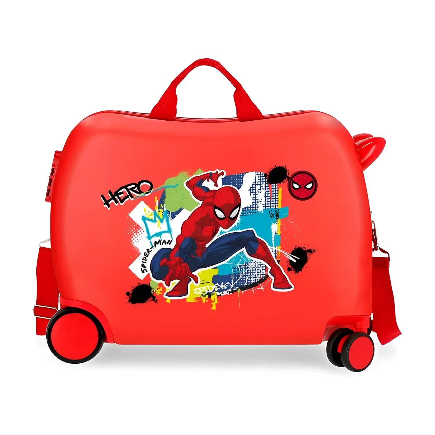 Spiderman Urban Trolley Cavalcabile Abs 4 Ruote Rosso -