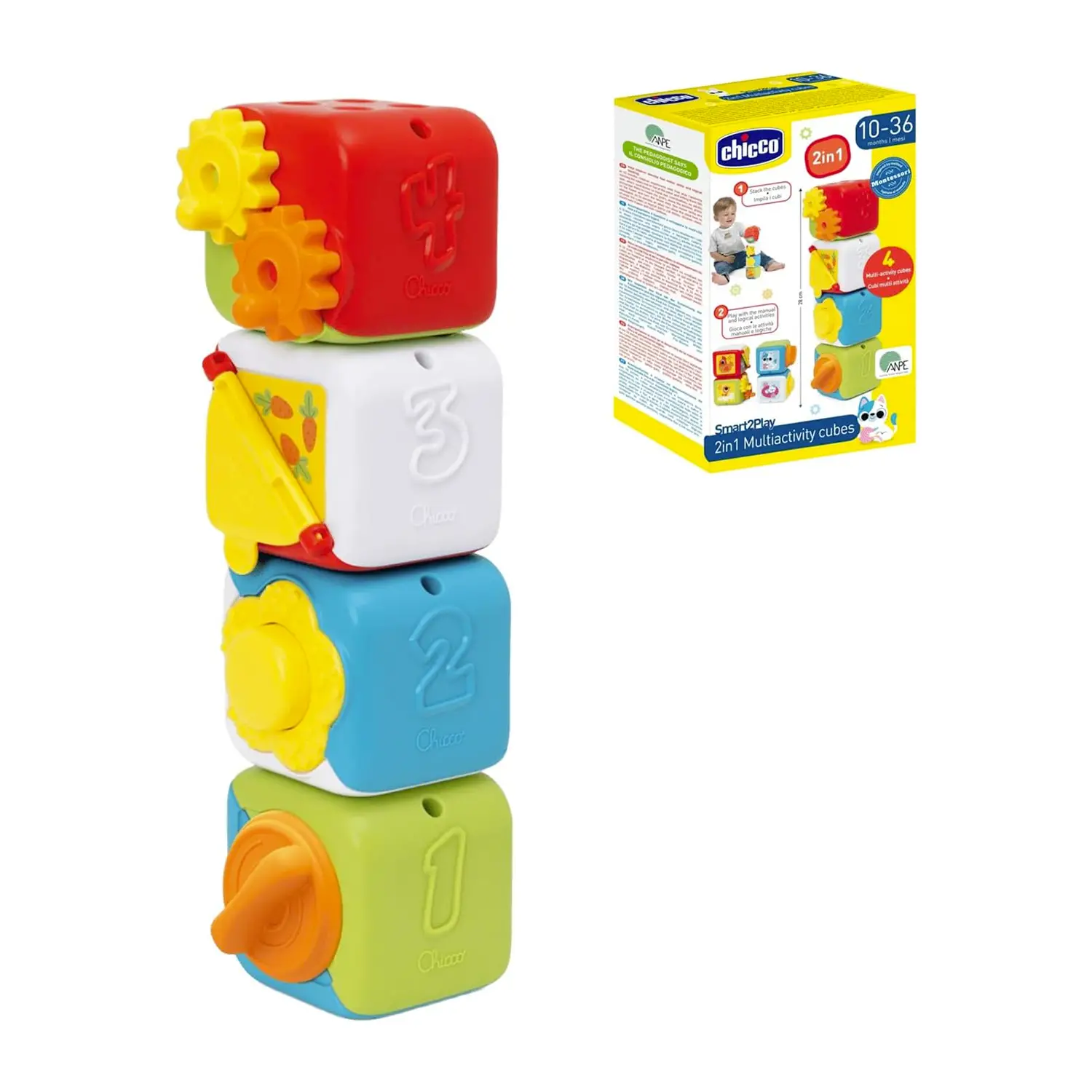 Cubi Multiattività 2 in 1 Smart2Play: Gioco Educativo per Bambini - Primi giochi