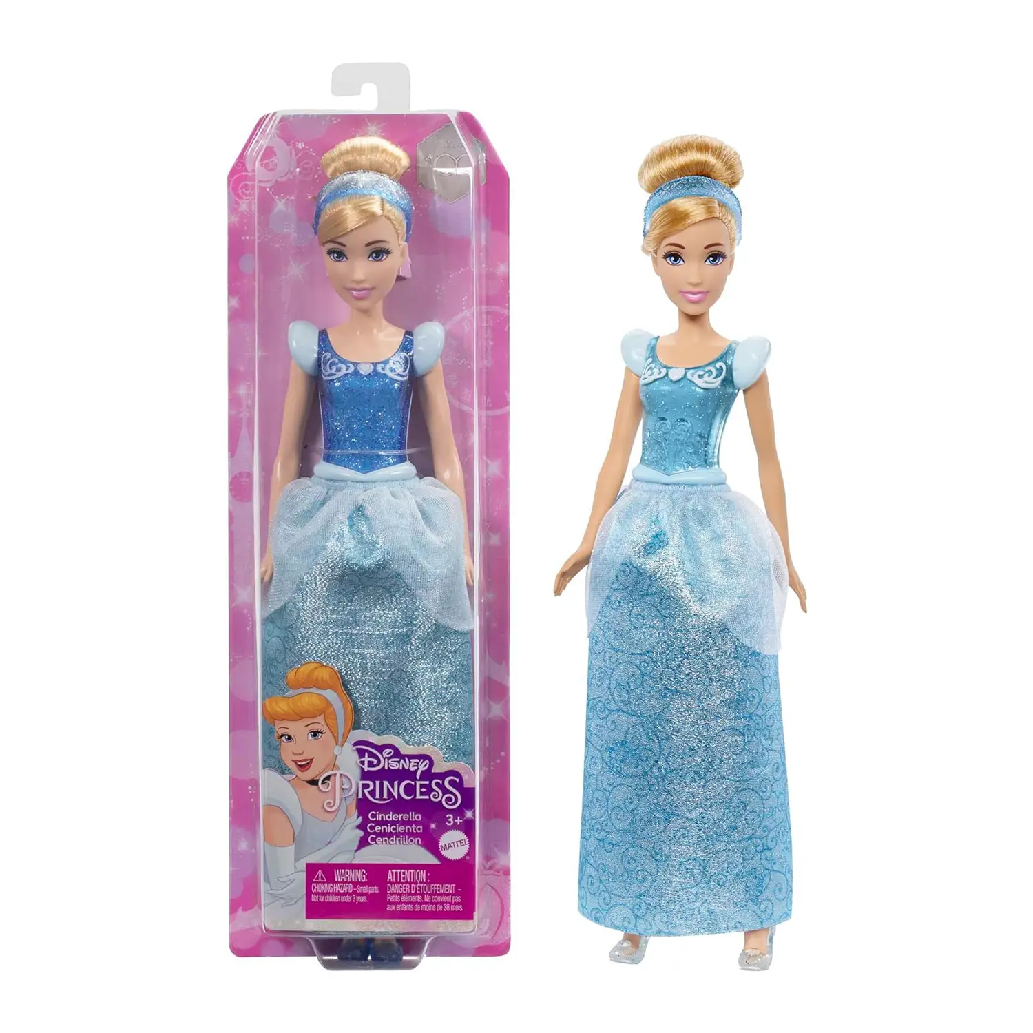 Disney Princess Cenerentola con Capi e Accessori Scintillanti - collezionabili bambina