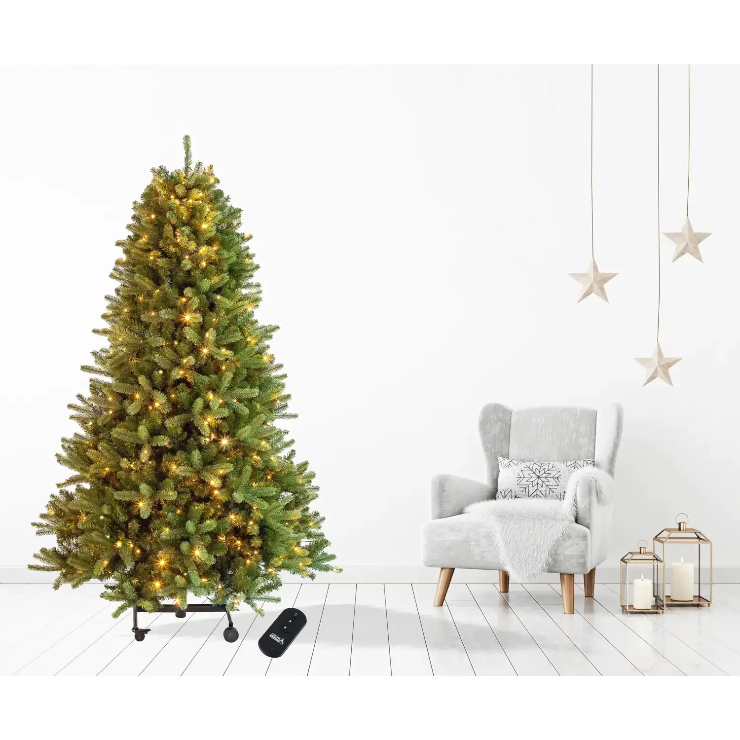 Albero di Natale Hubart – 225 cm Poly+PVC con LED - alberi