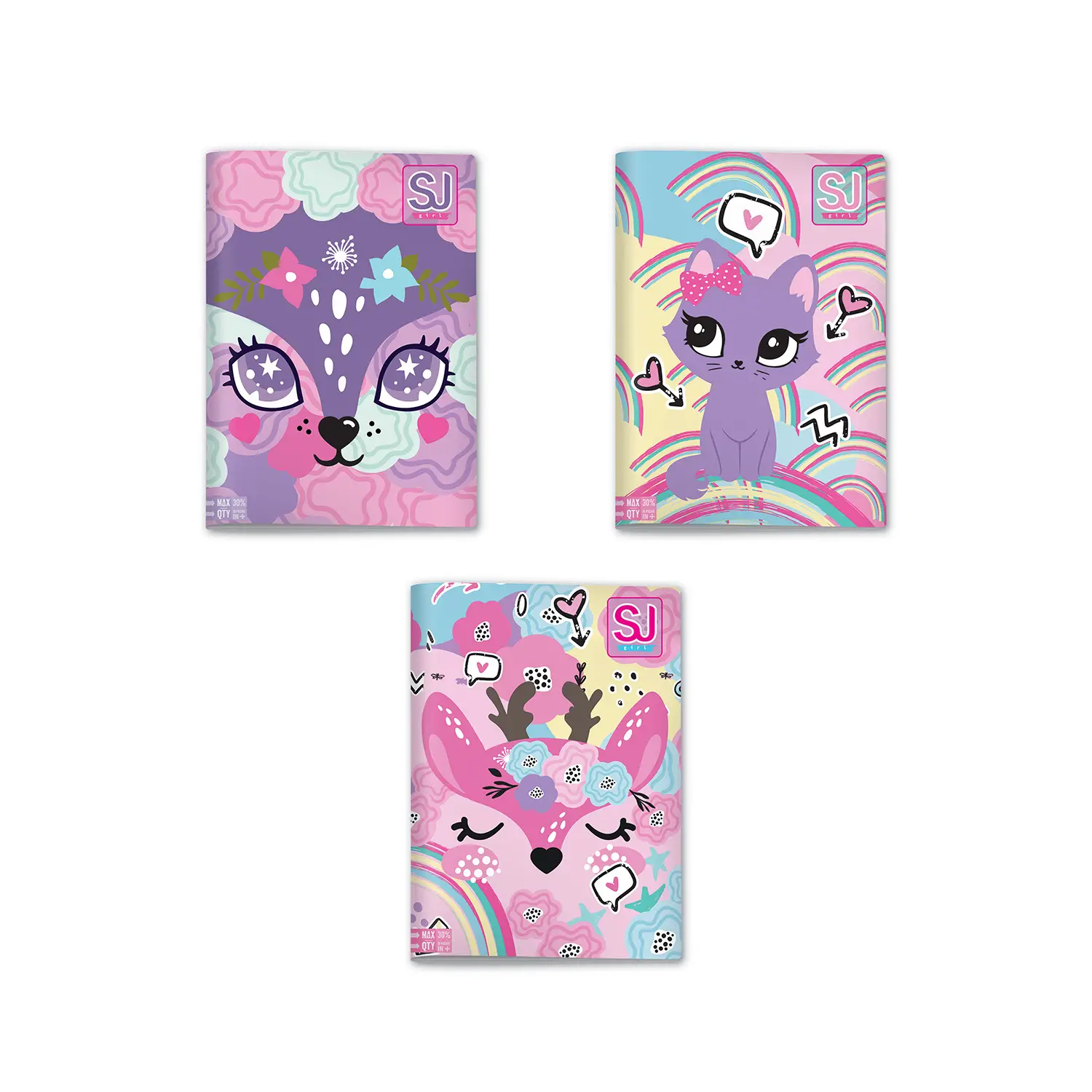Sj Gang Animali Girl Quaderno A4 Maxi 96/100 Rigatura B - Cancelleria varia