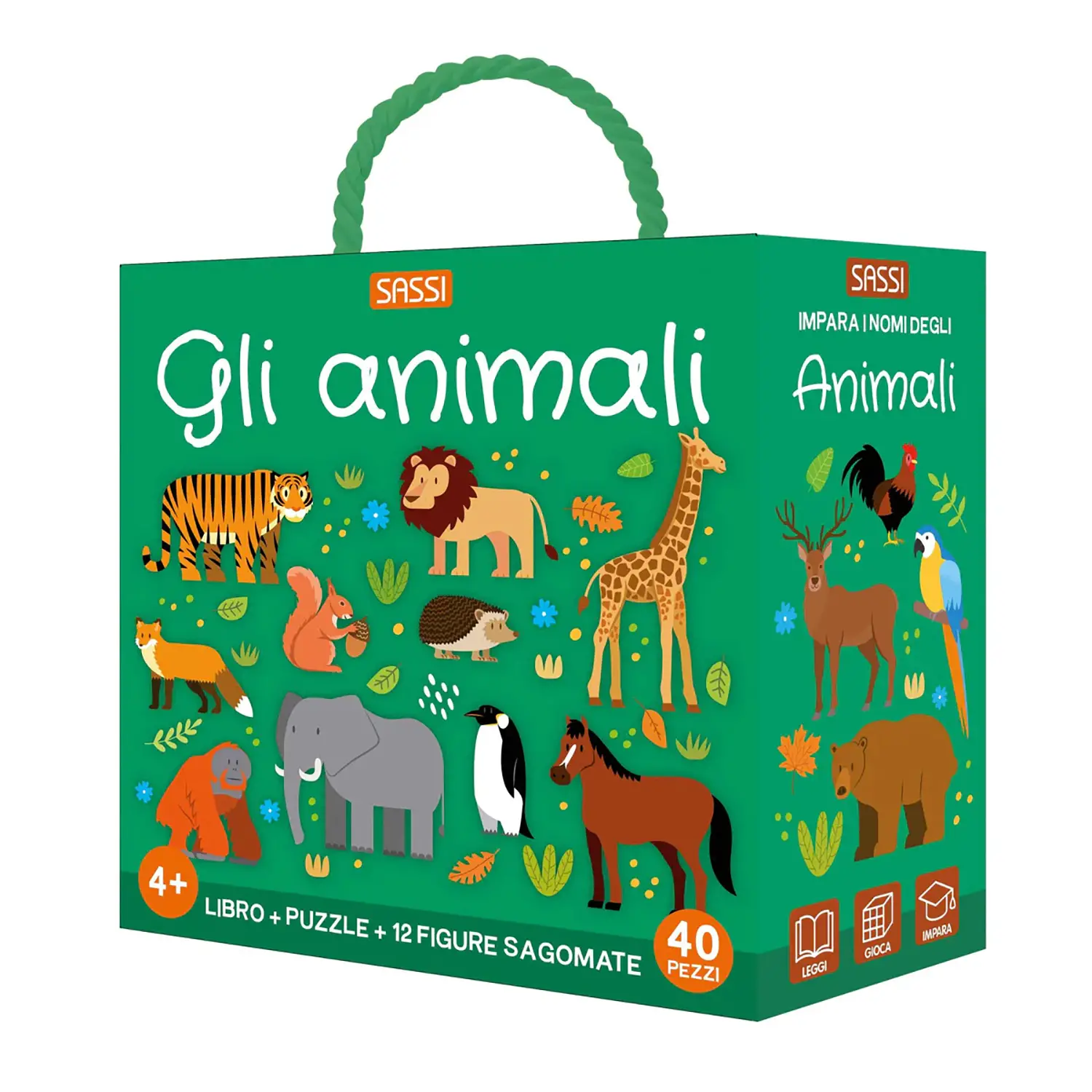 Q-box Animali Edizione A Colori Con Puzzle - Prima biblioteca