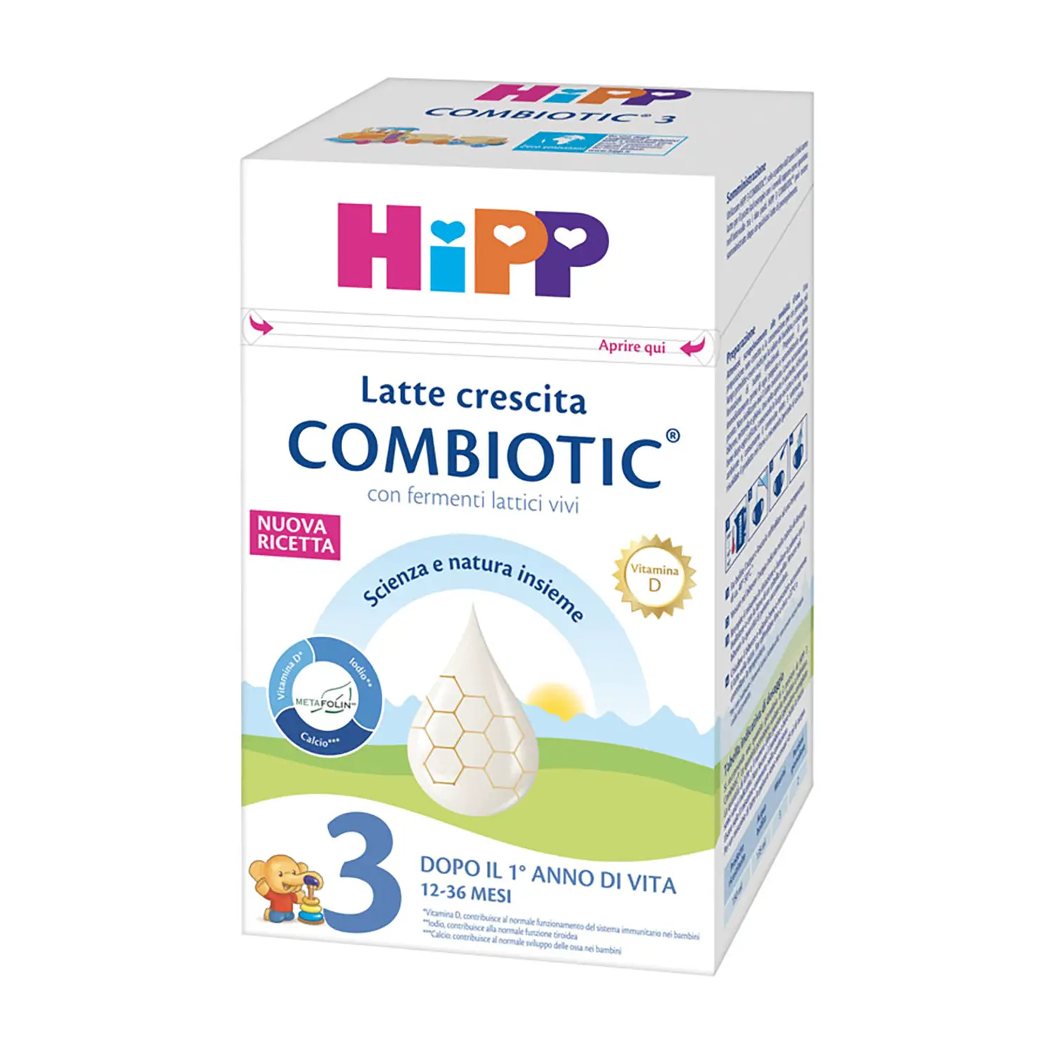Latte 3 Crescita Polvere Combiotic Hipp 600 gr - latti artificiali