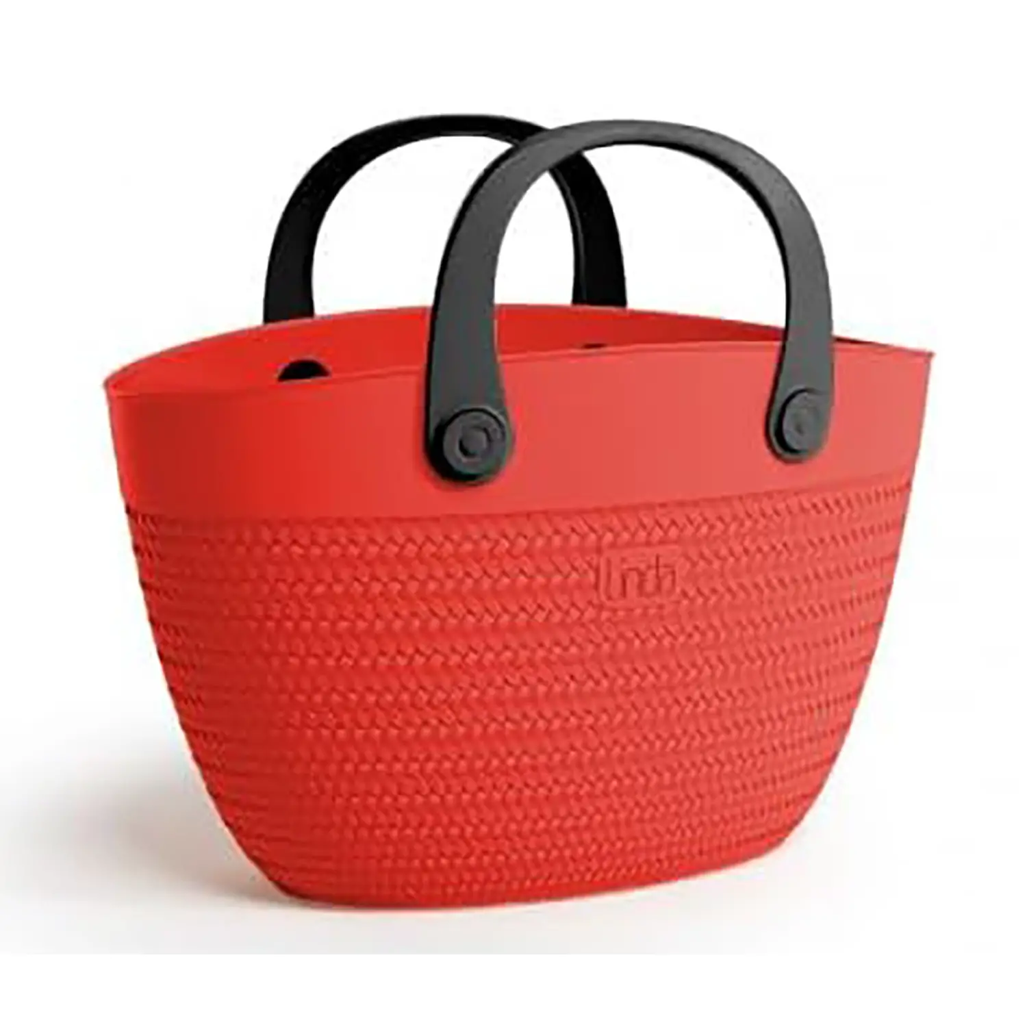 Borsa Linda Rossa Con Manici In Plastica - estivo mare