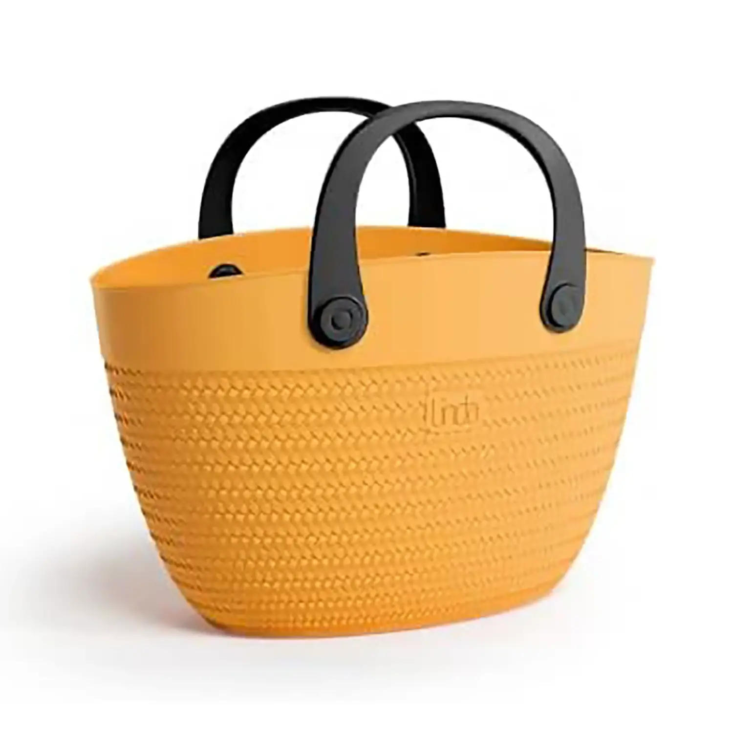 Borsa Linda Gialla Con Manici In Plastica - estivo mare