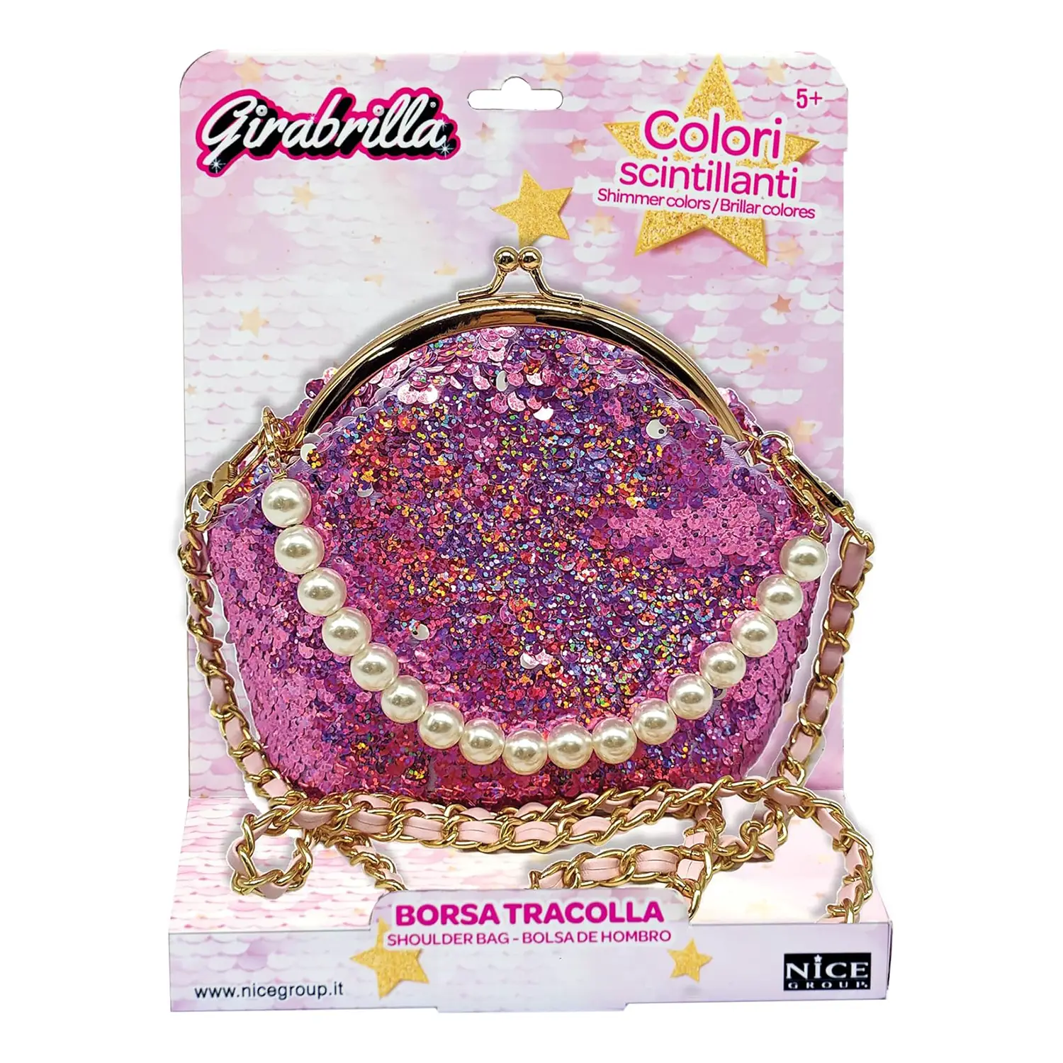 Girabrilla Bag, Borsetta Borsellino con Paillettes e Tracolla - valige e borse da viaggio