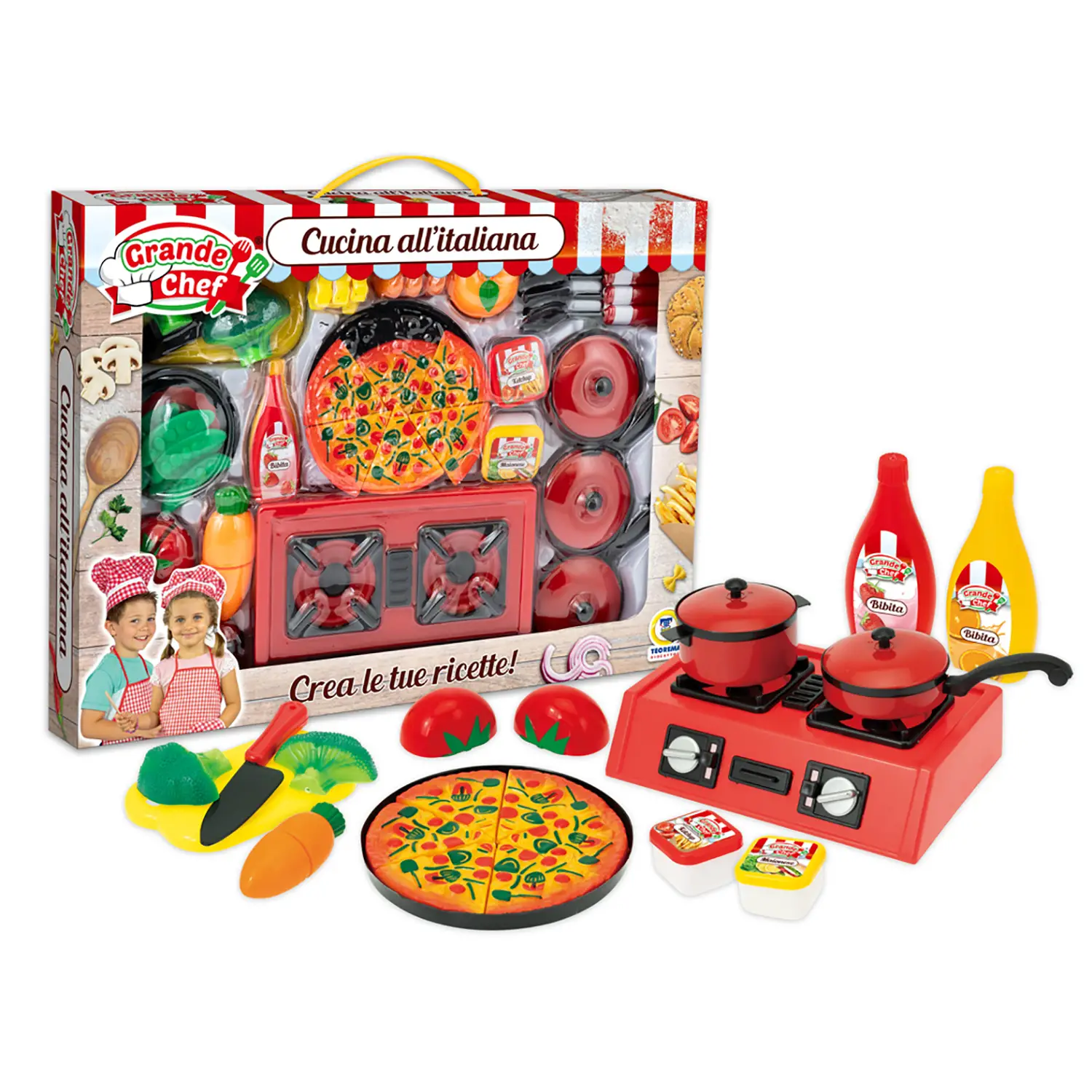 Grande Chef - Gioca in Cucina - Alimenti, mercatini, stoviglie