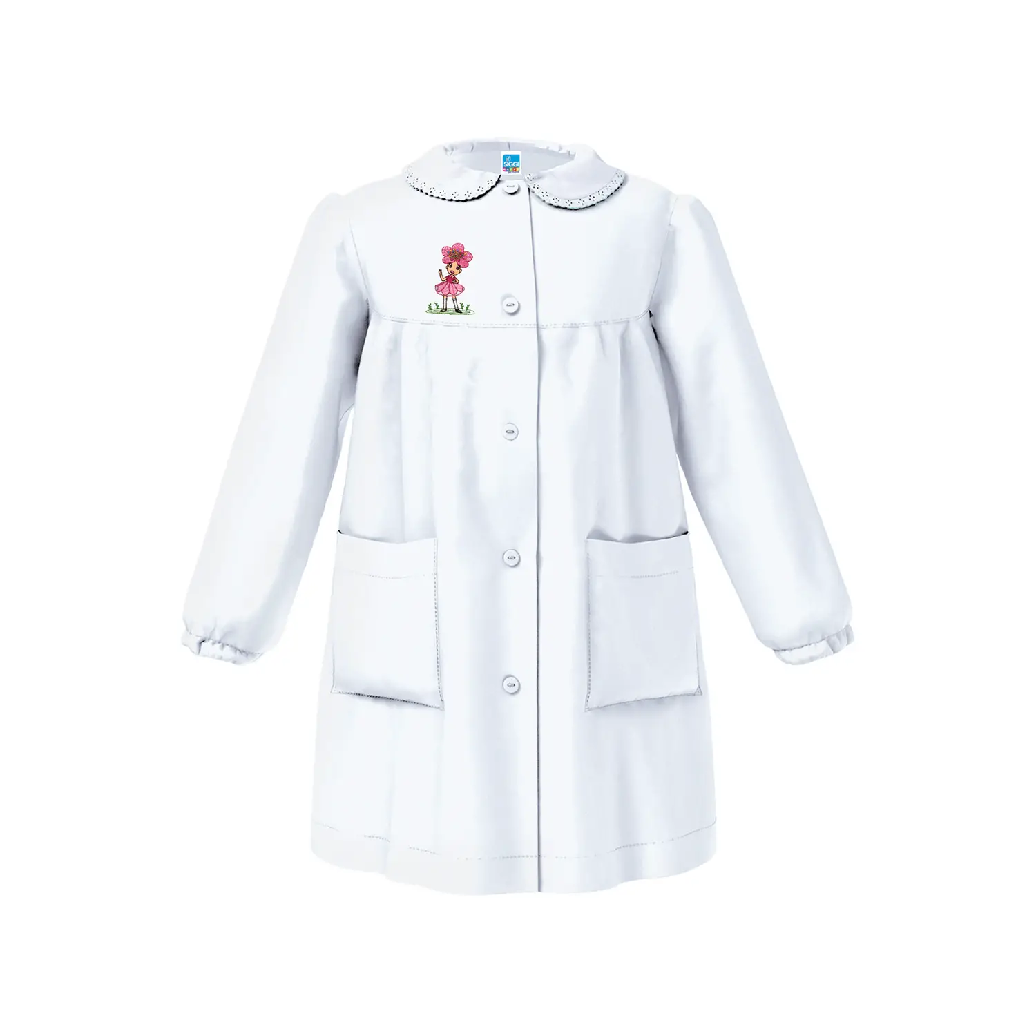 Grembiule Bambina Asilo 4037 Bianco 6 Anni - grembiuli scolastici