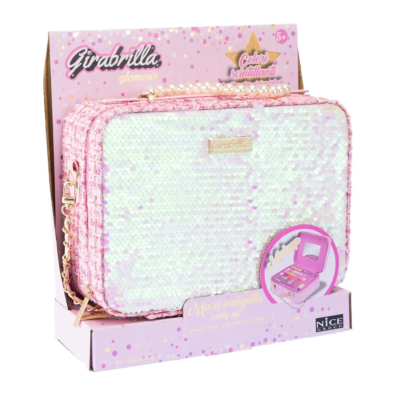 Girabrilla Maxi Valigetta Make Up Bianca - bellezza e accessori