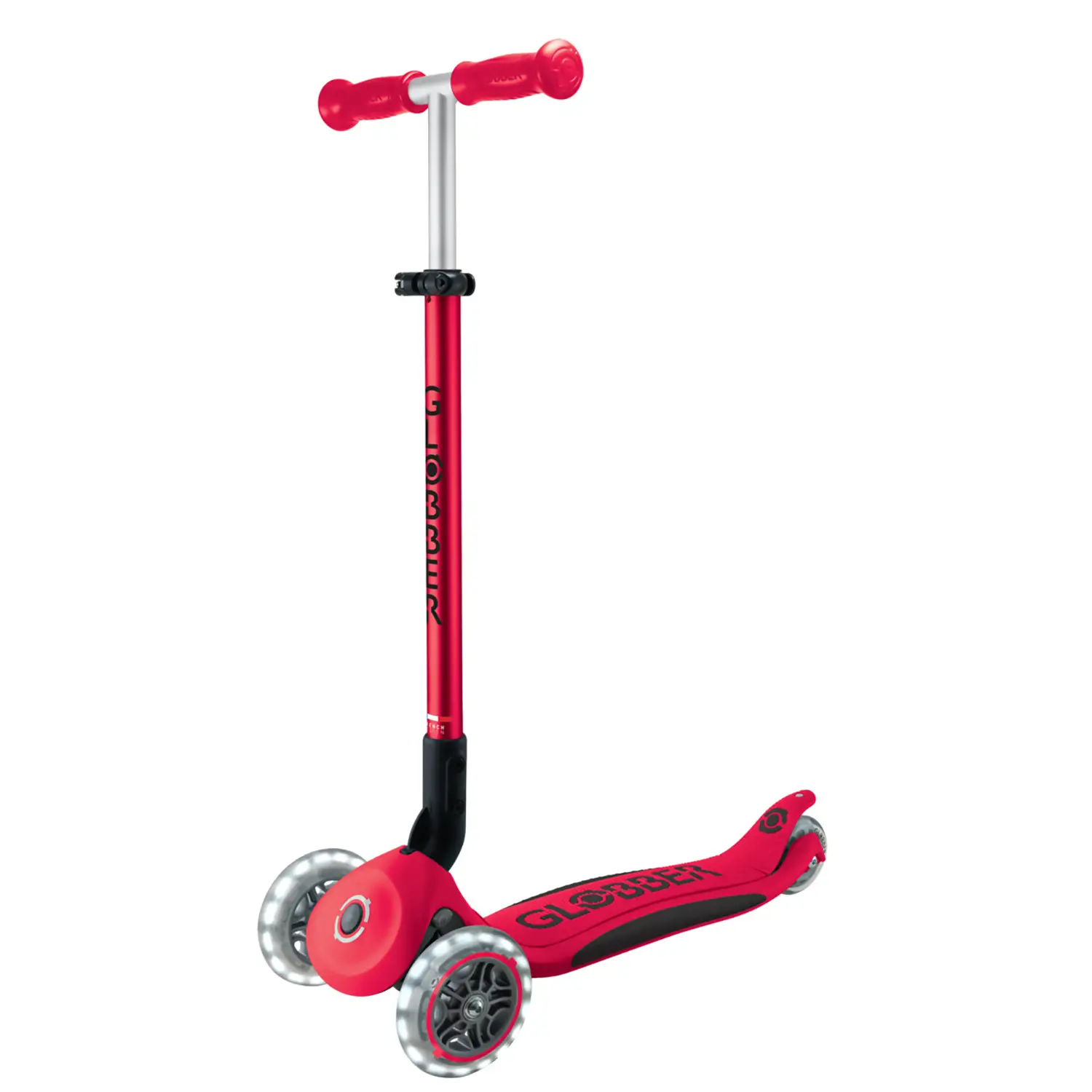 Globber - Monopattino Primo Foldable Plus Lights Rosso E Nero - monopattini