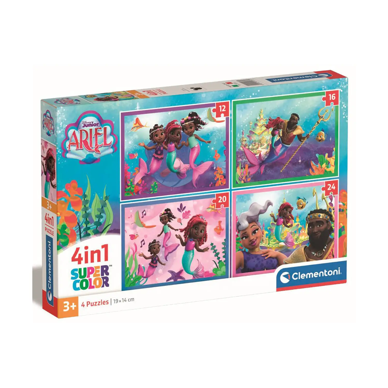 Puzzle 4 in 1 Disney Ariel - Puzzle in cartone