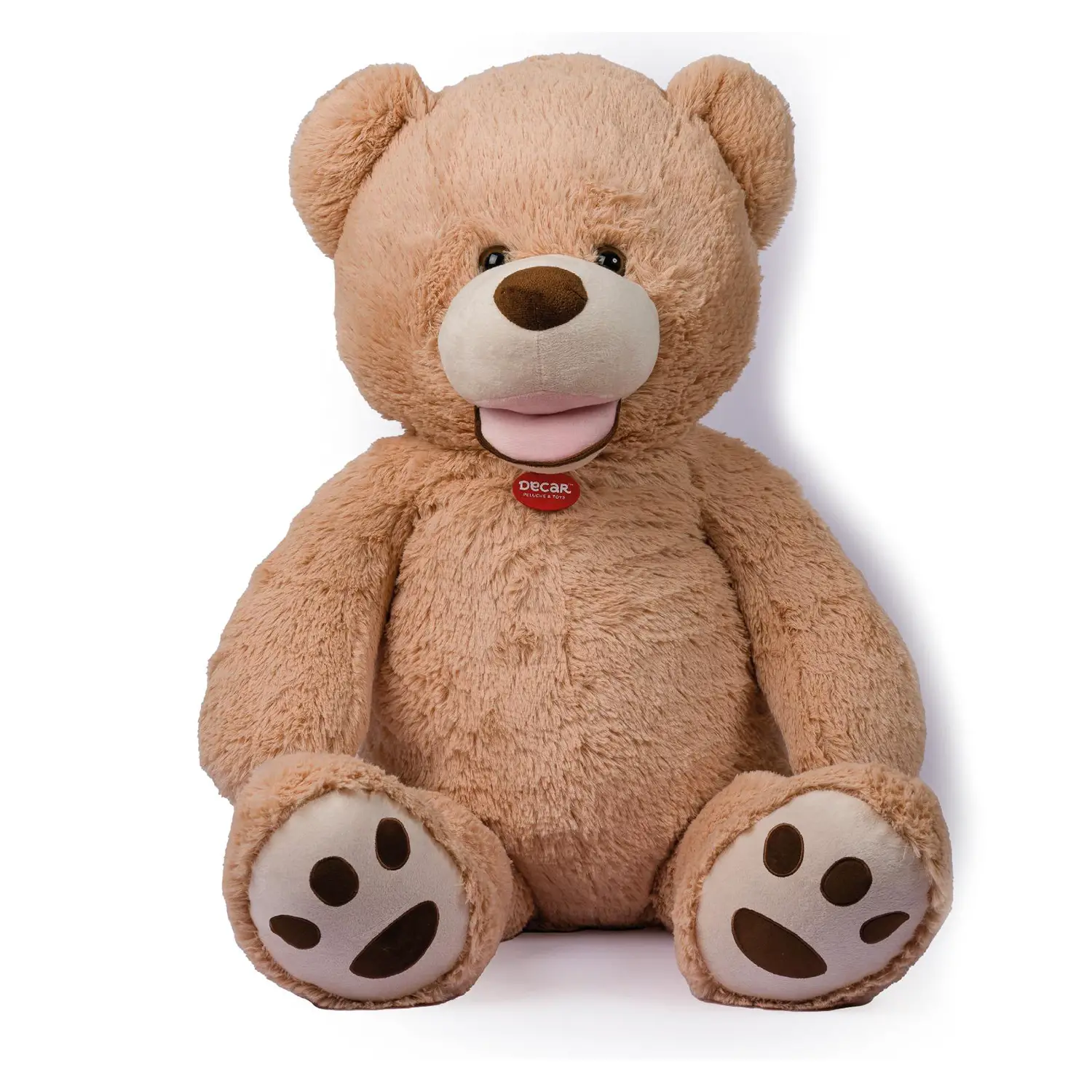 Peluche Orso Beige 100 cm Zampe Ricamate - Eco e Magico - peluches 0/36 mesi