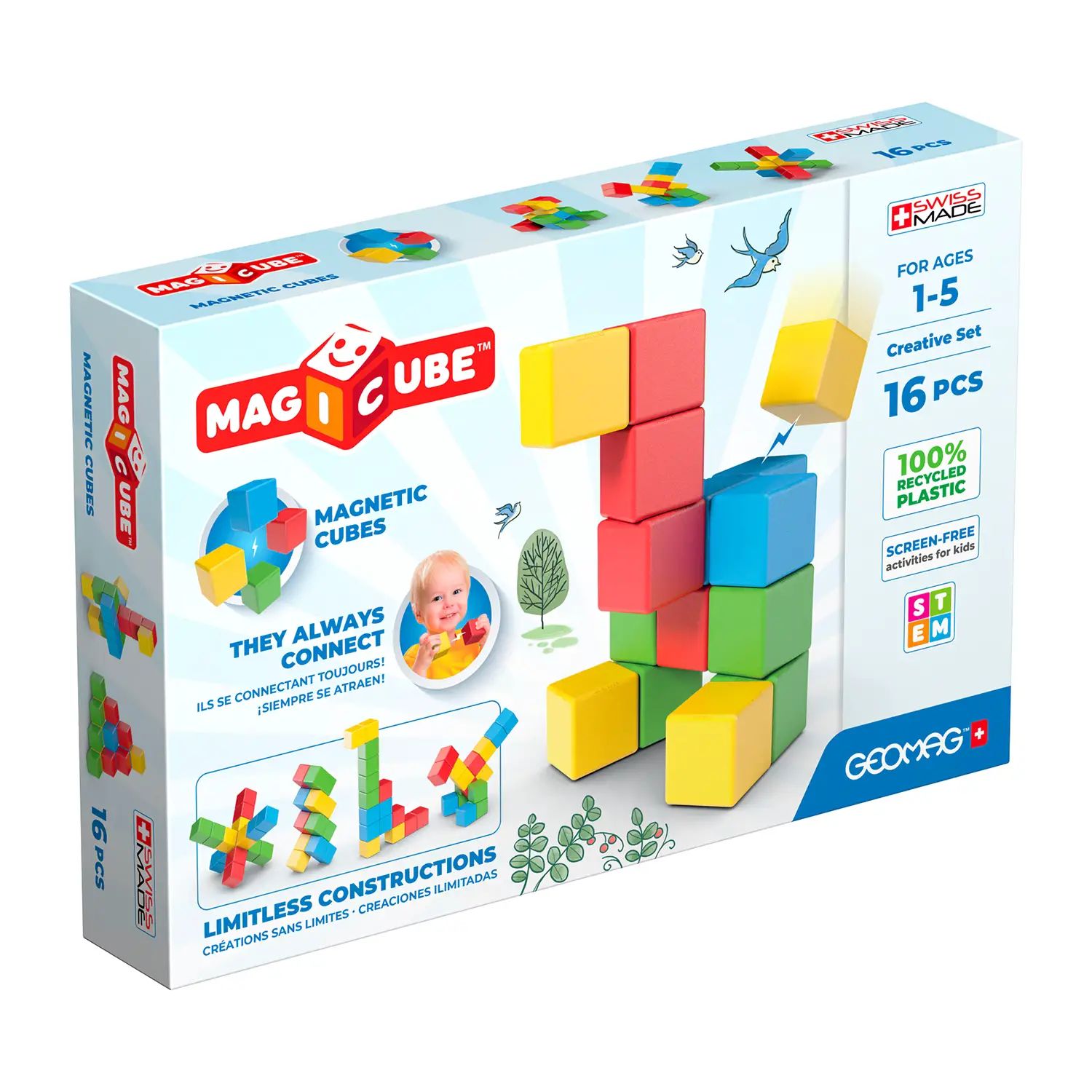 Geomag Magicube Creative Set 16 Pezzi - Costruzioni tecniche