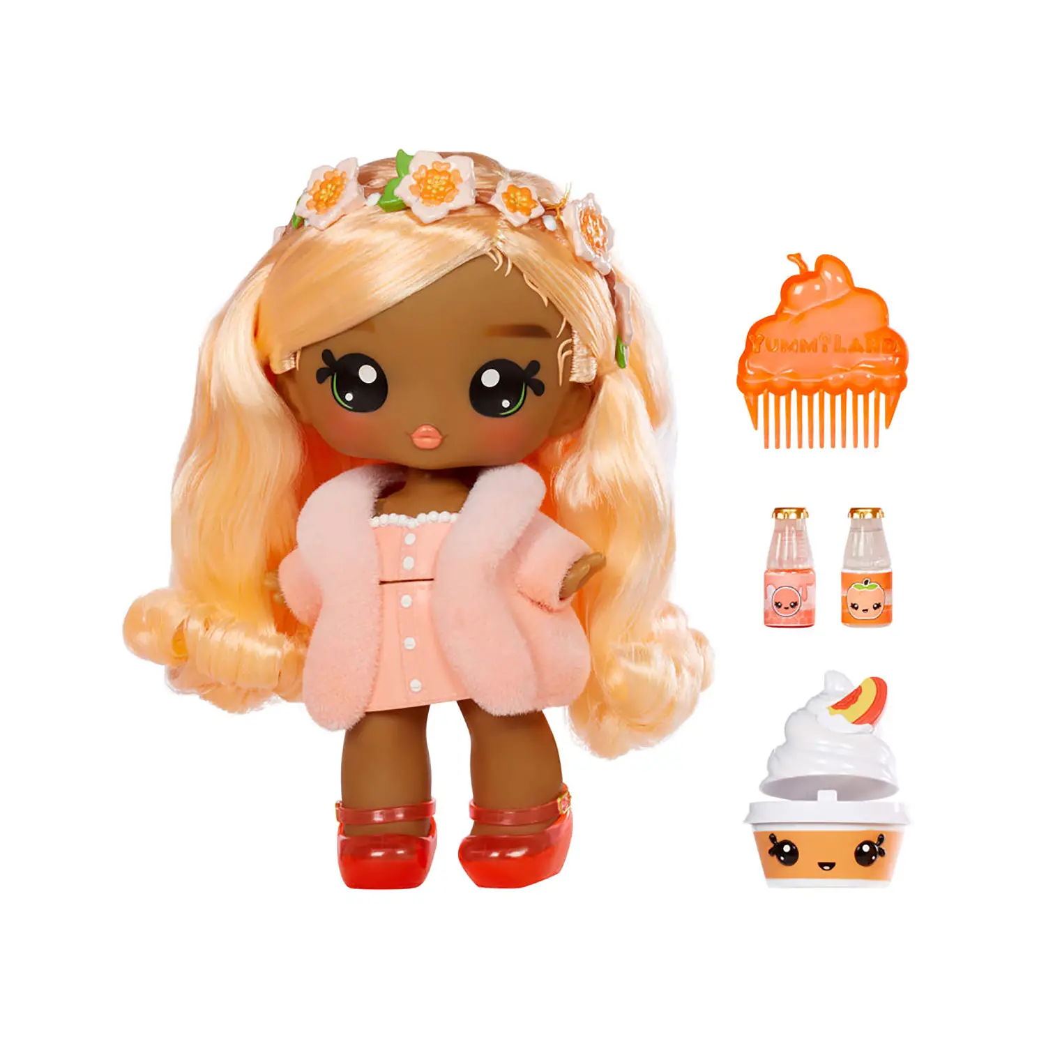 Yummiland Large Doll + Lipgloss Pet - Piper Peach - collezionabili bambina