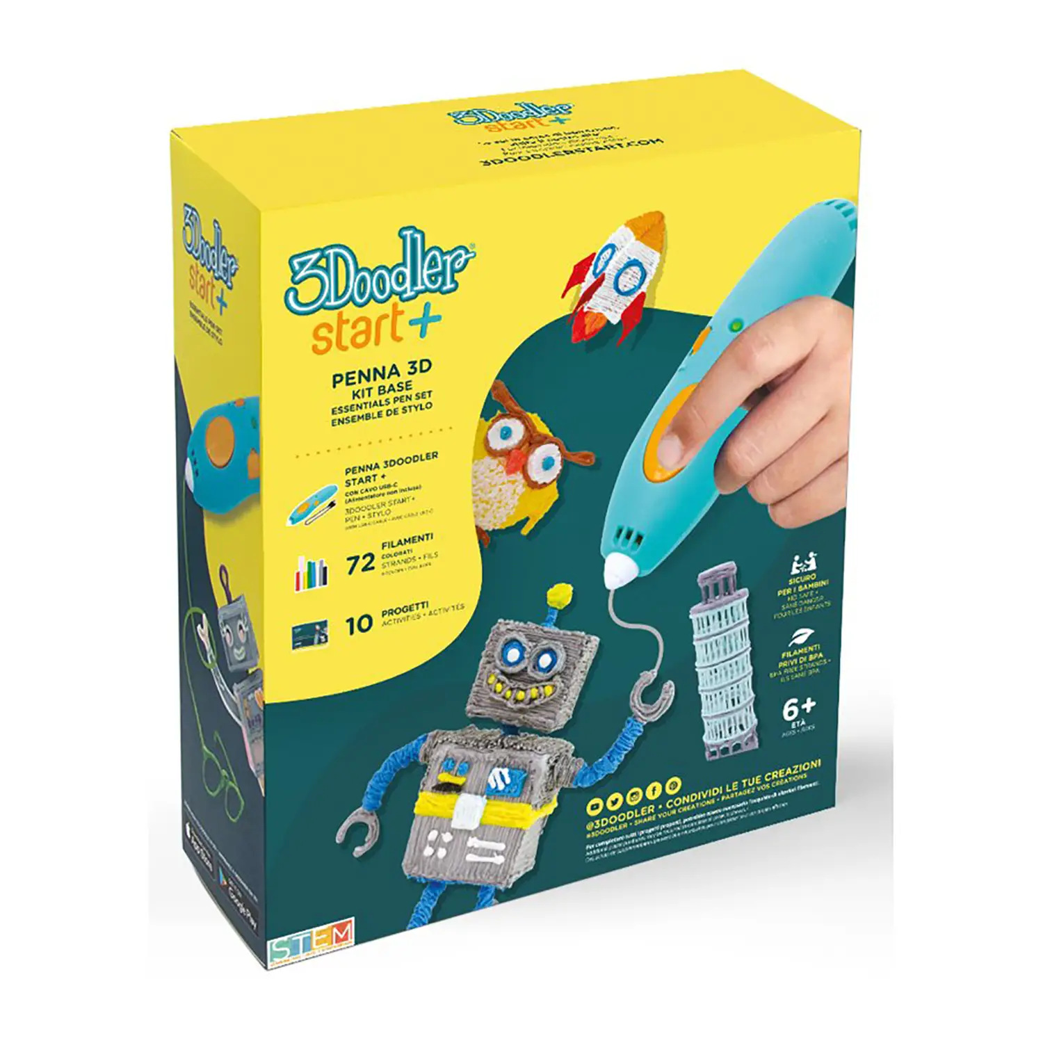 3 Doodler Start Con Penna 3D - creatività