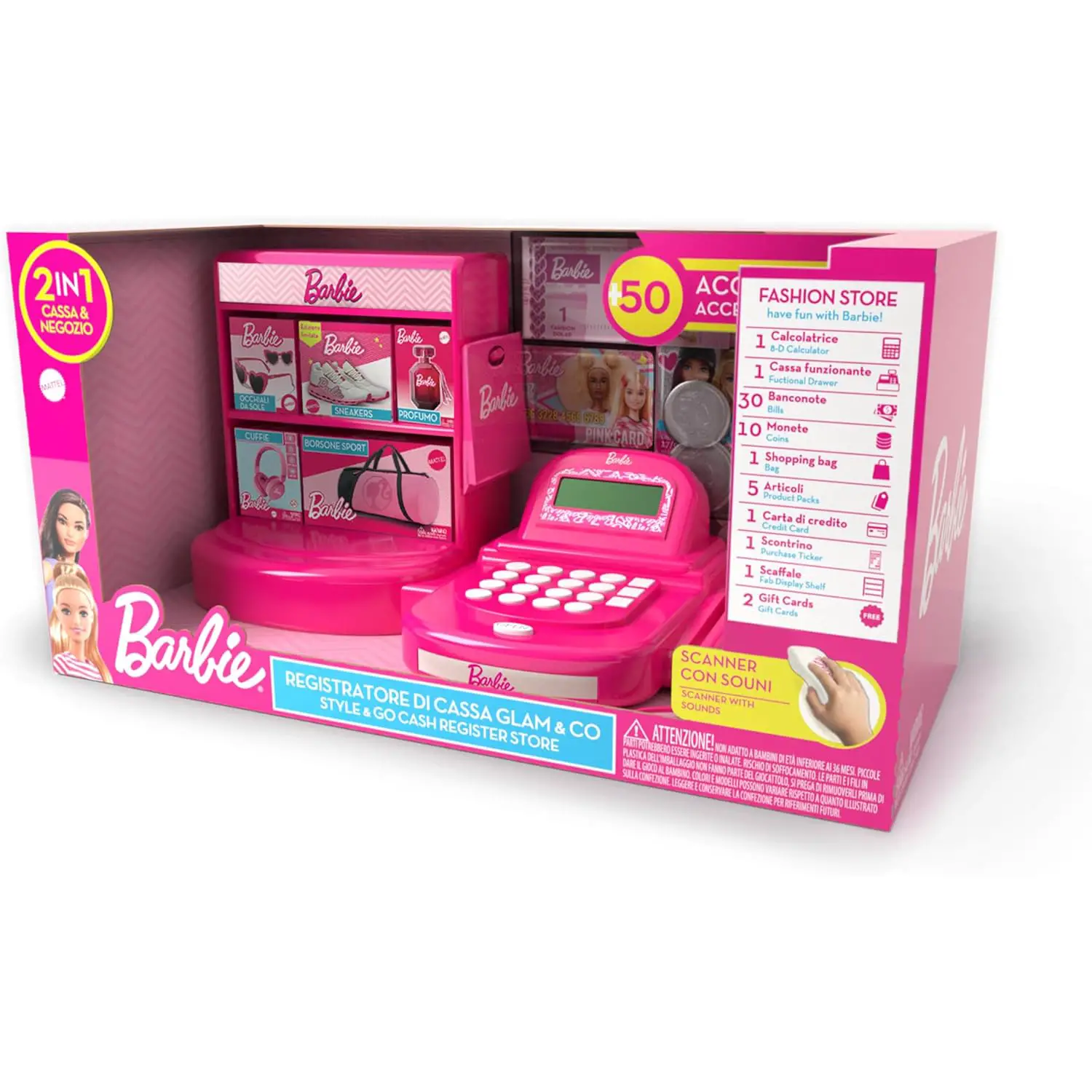 Barbie Registratore Di Cassa Glam E Co - collezionabili bambina