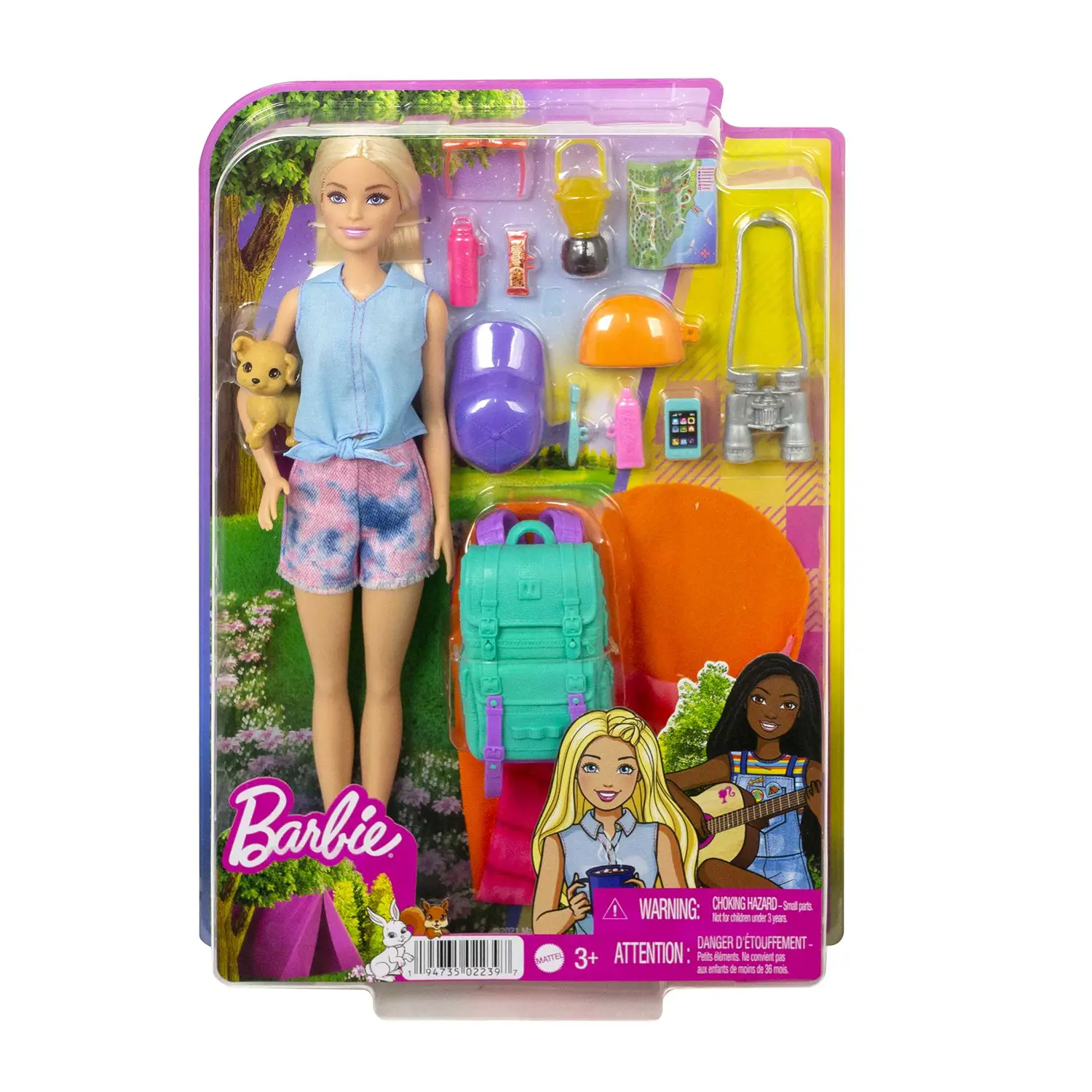 Barbie Malibu in Campeggio - Bambola con Cagnolino e Accessori - collezionabili bambina