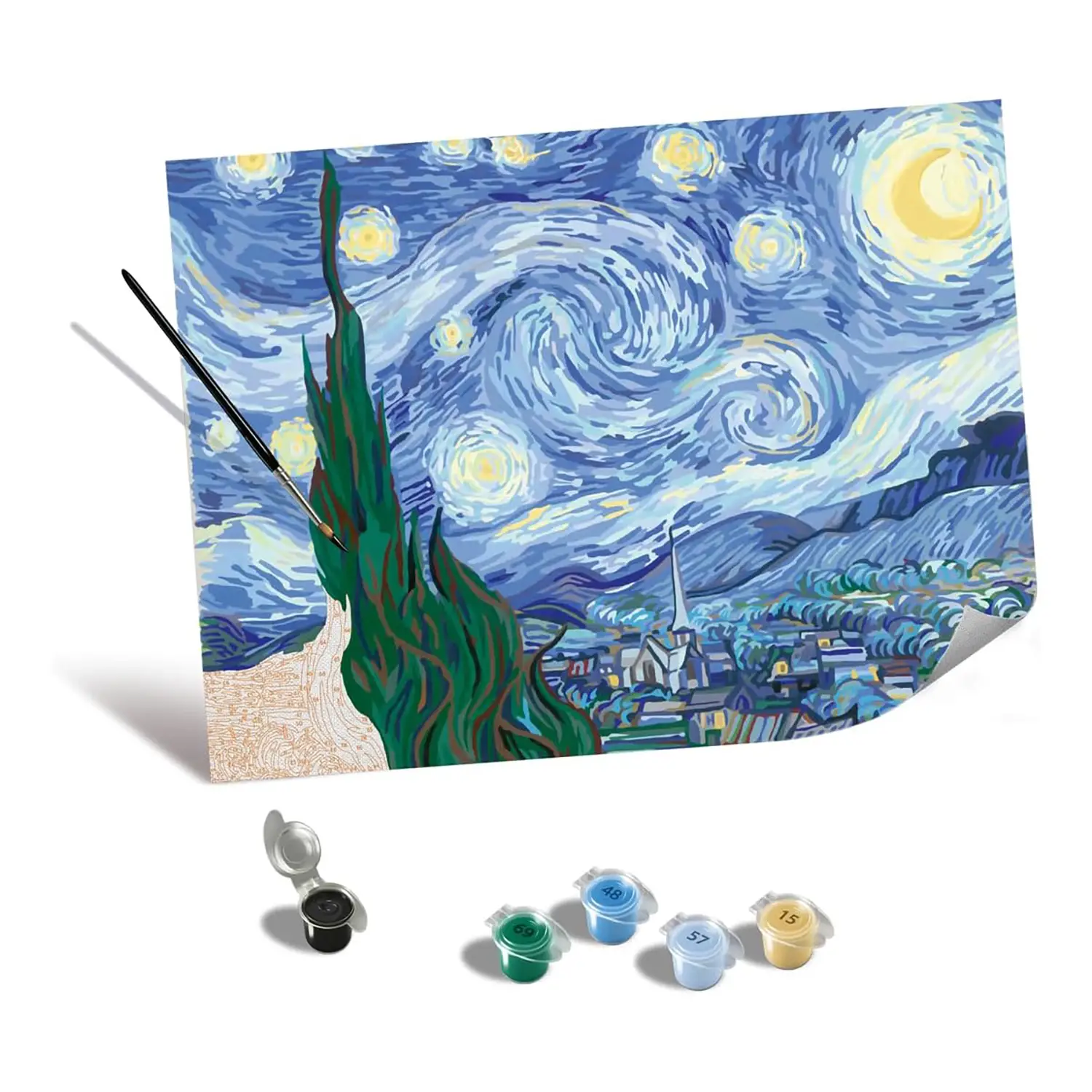 Ravensburger CreArt Serie B Canvas - Van Gogh: notte stellata, Kit Pittura - creatività