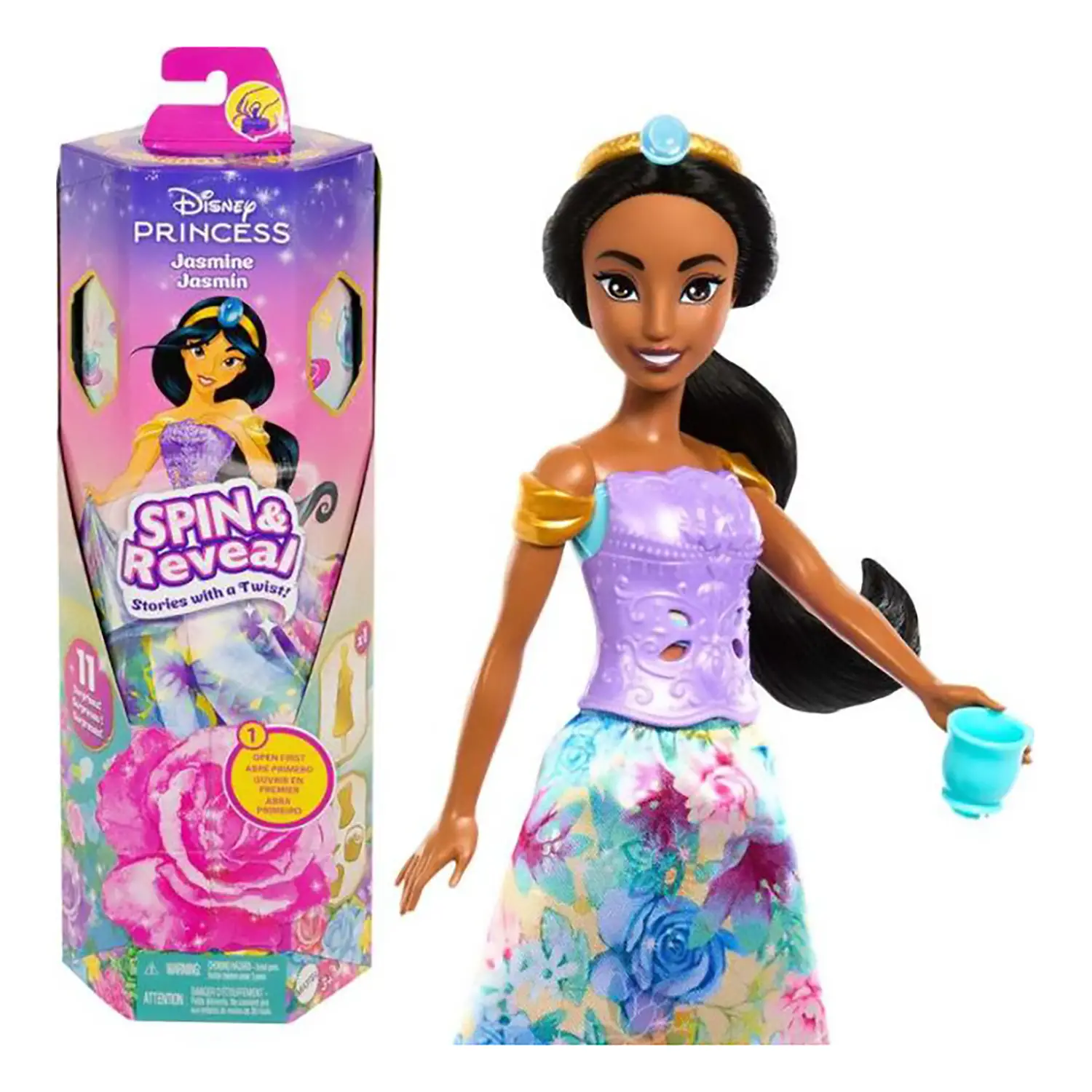 Disney Princess Spin E Reveal Jasmine - collezionabili bambina