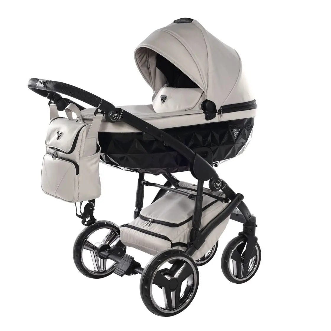 Trio Diamond Fluo 3 in 1 Pelle Verde Navicella Nera Telaio 51 Cm Oro Giallo - trio e modulari