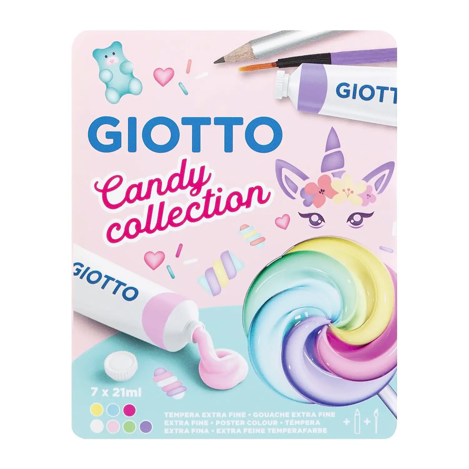 Giotto Tempere Candy Collection 7Pz - Tempere