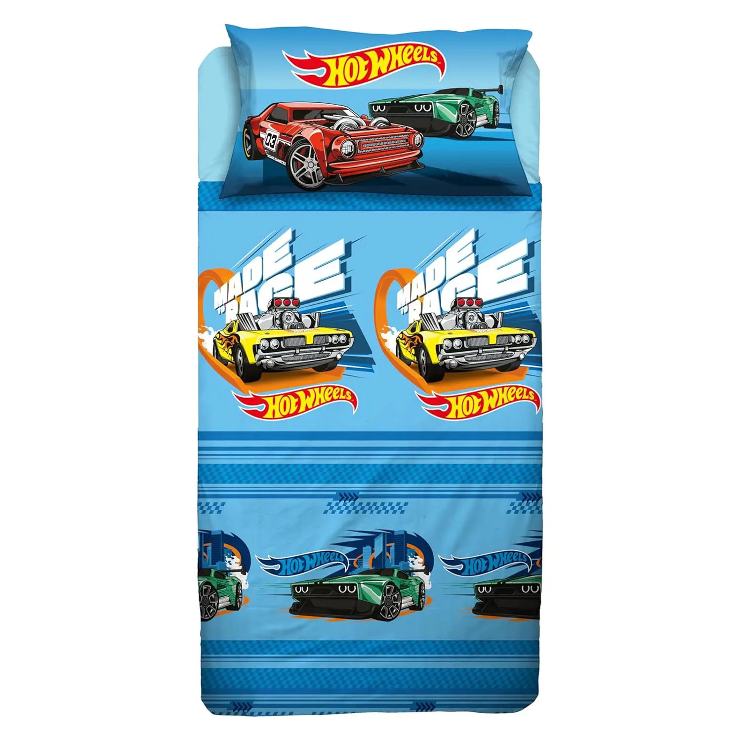 Completo Letto 1 Piazza Con Federa Piazzata Hot Wheels - biancheria casa