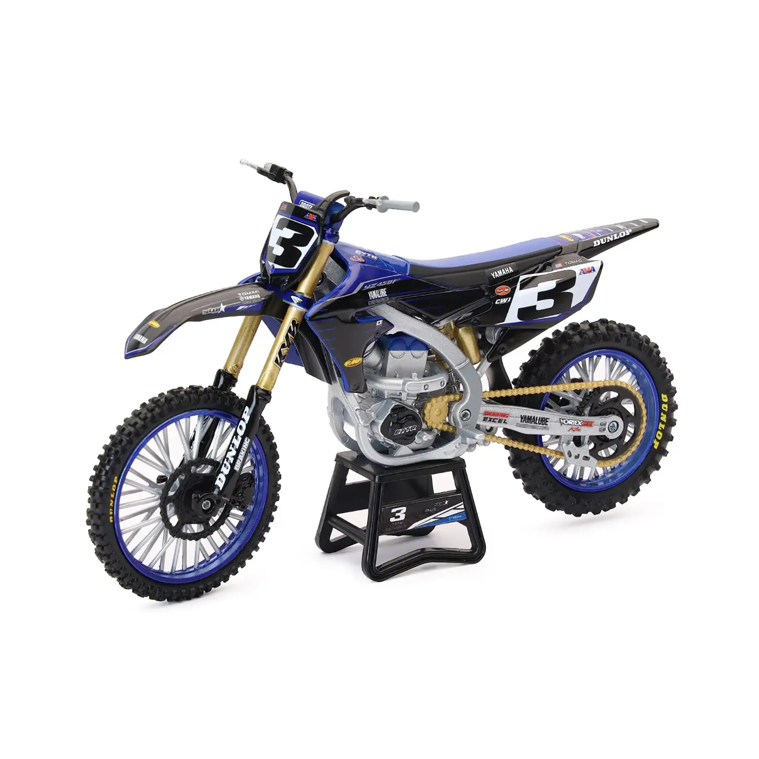 Moto 1:12 Yamaha Yz450f Racing Team - Eli Tomac N°3 - diecast